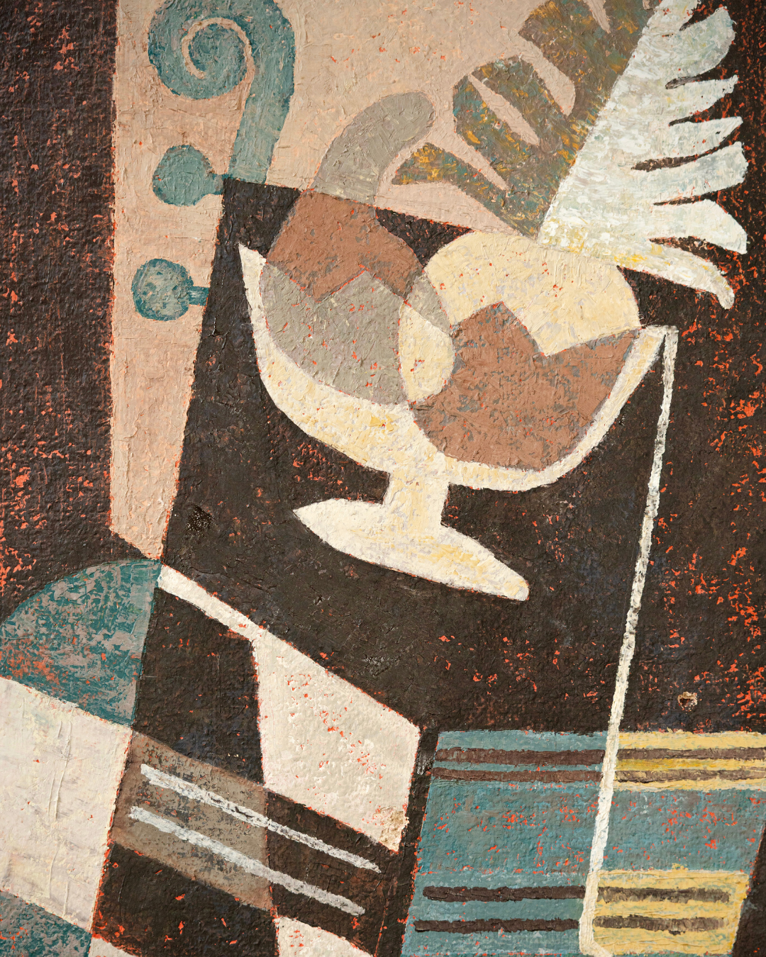 Textured Geometric Still Life by H. Wicki