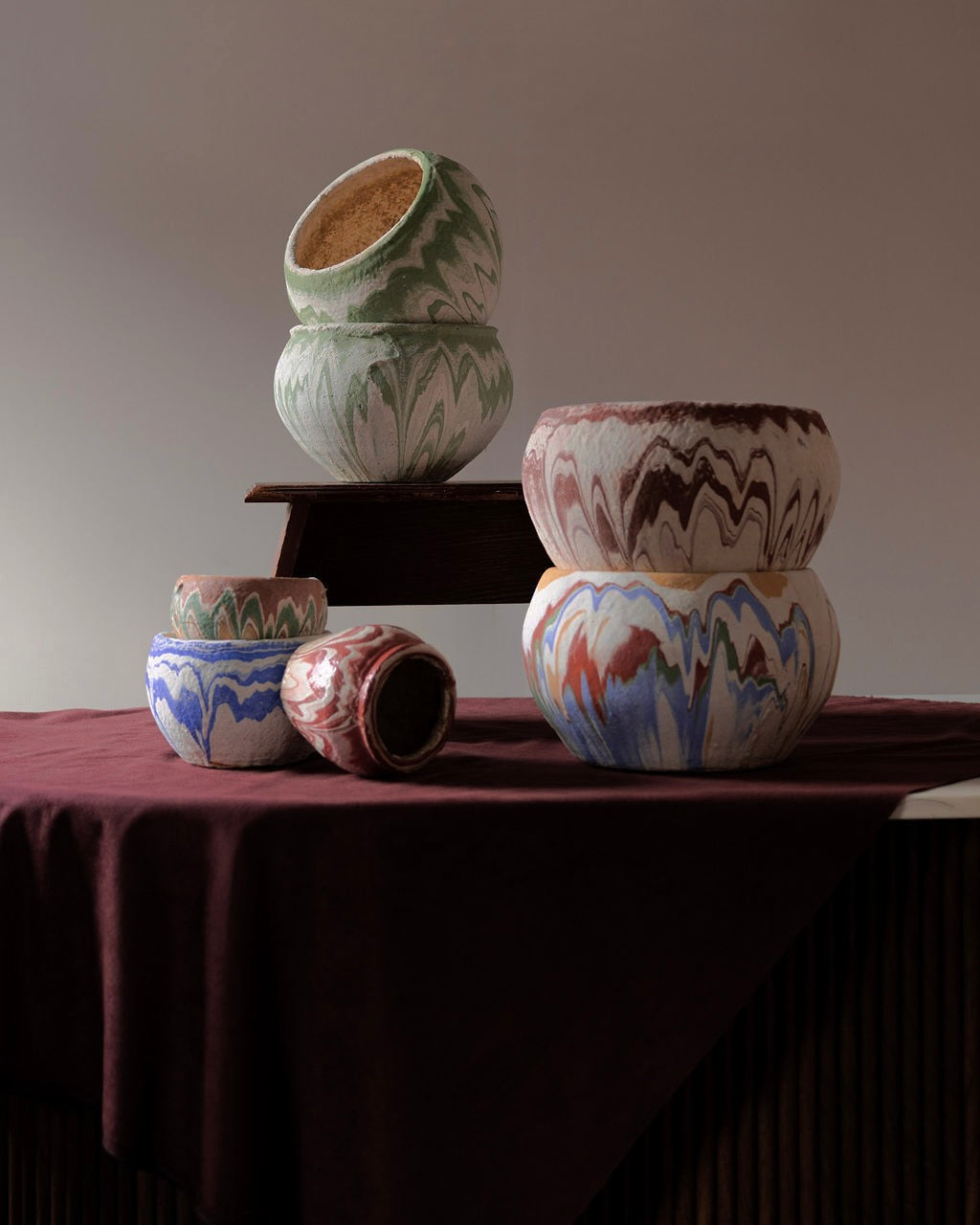 Ozark Roadside Pottery Pots in Green