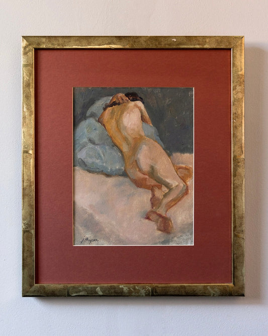 Reclining Nude Oil Painting by J. Thigpen