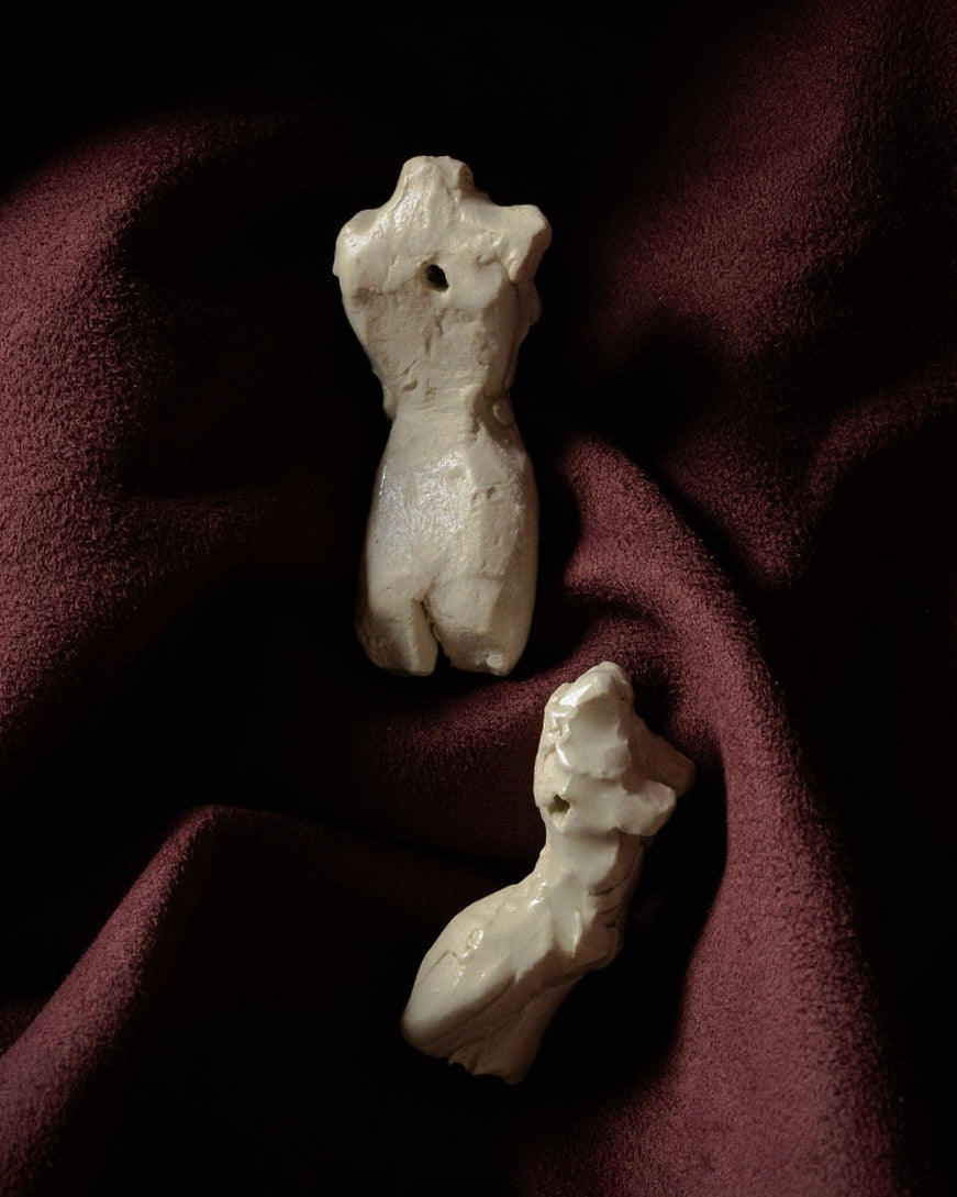 Small Glazed Female Form Sculptures