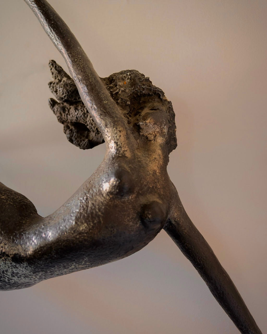 Flying Female Form Wall Sculpture