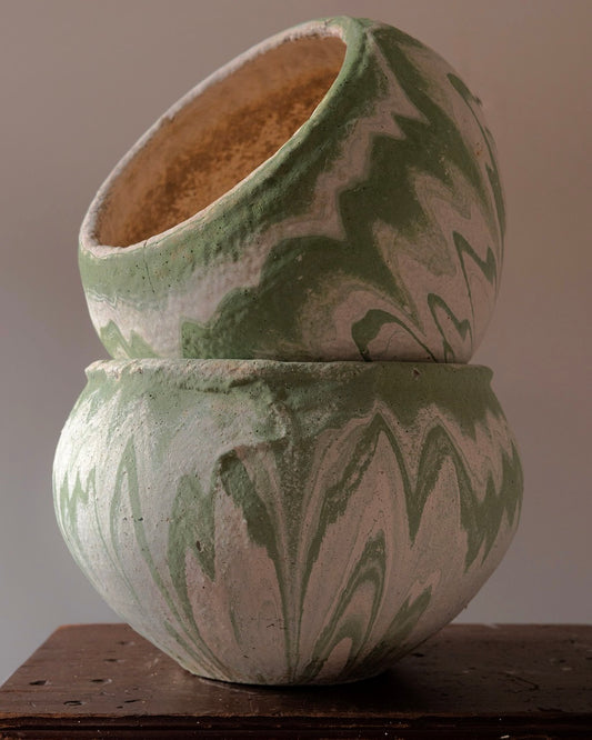 Ozark Roadside Pottery Pots in Green