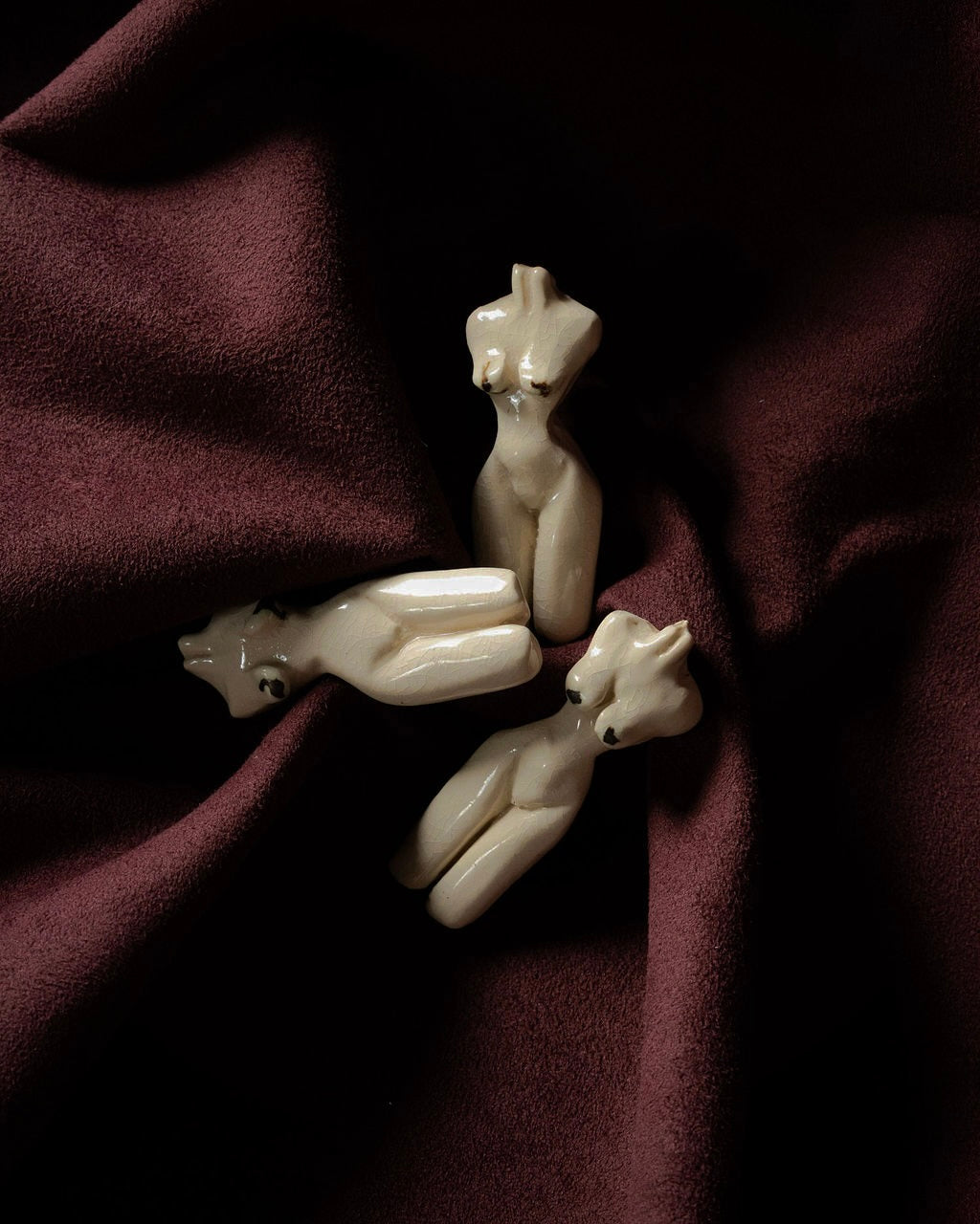 Small Glazed Female Form Sculptures