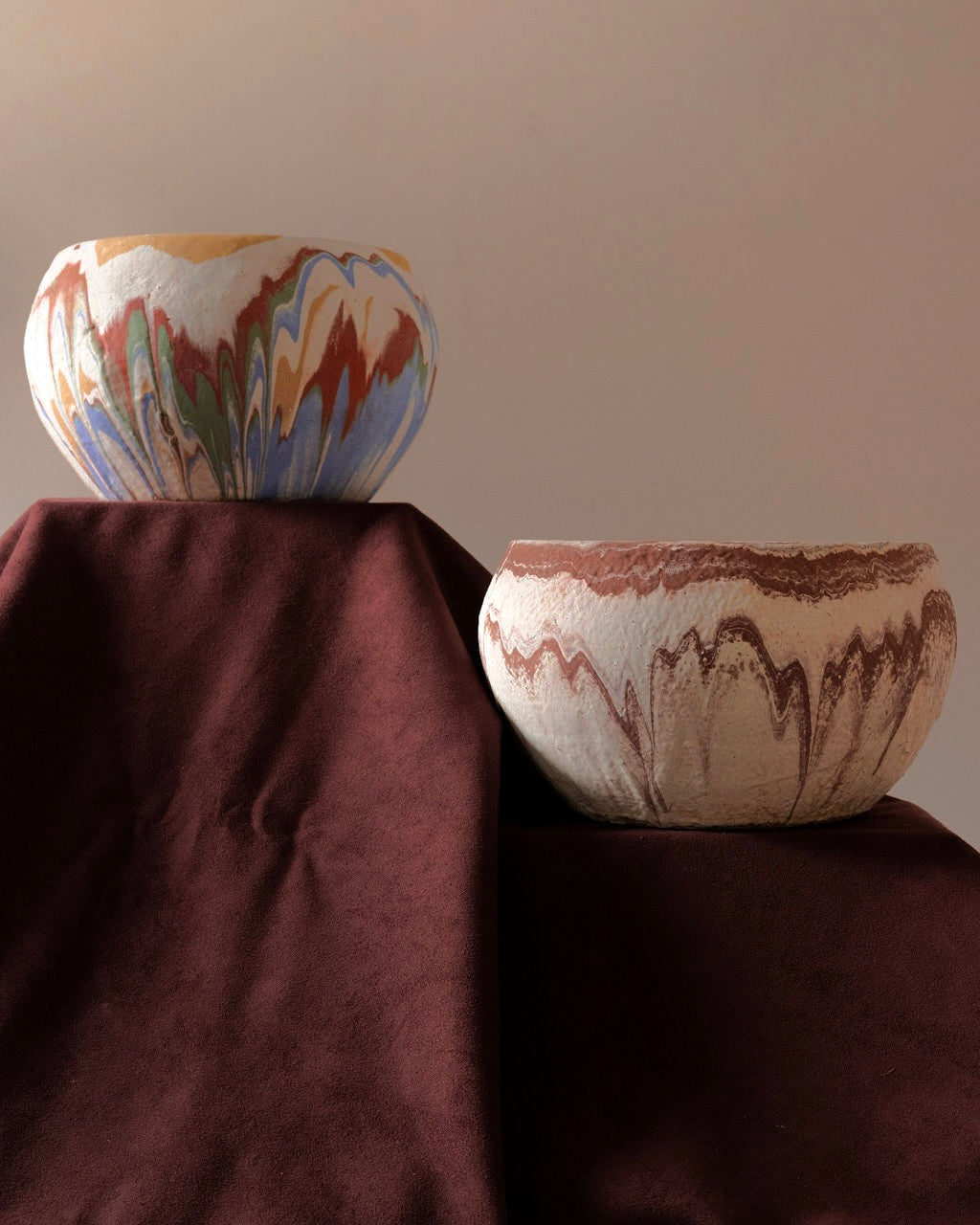 Large Ozark Roadside Pottery Pots