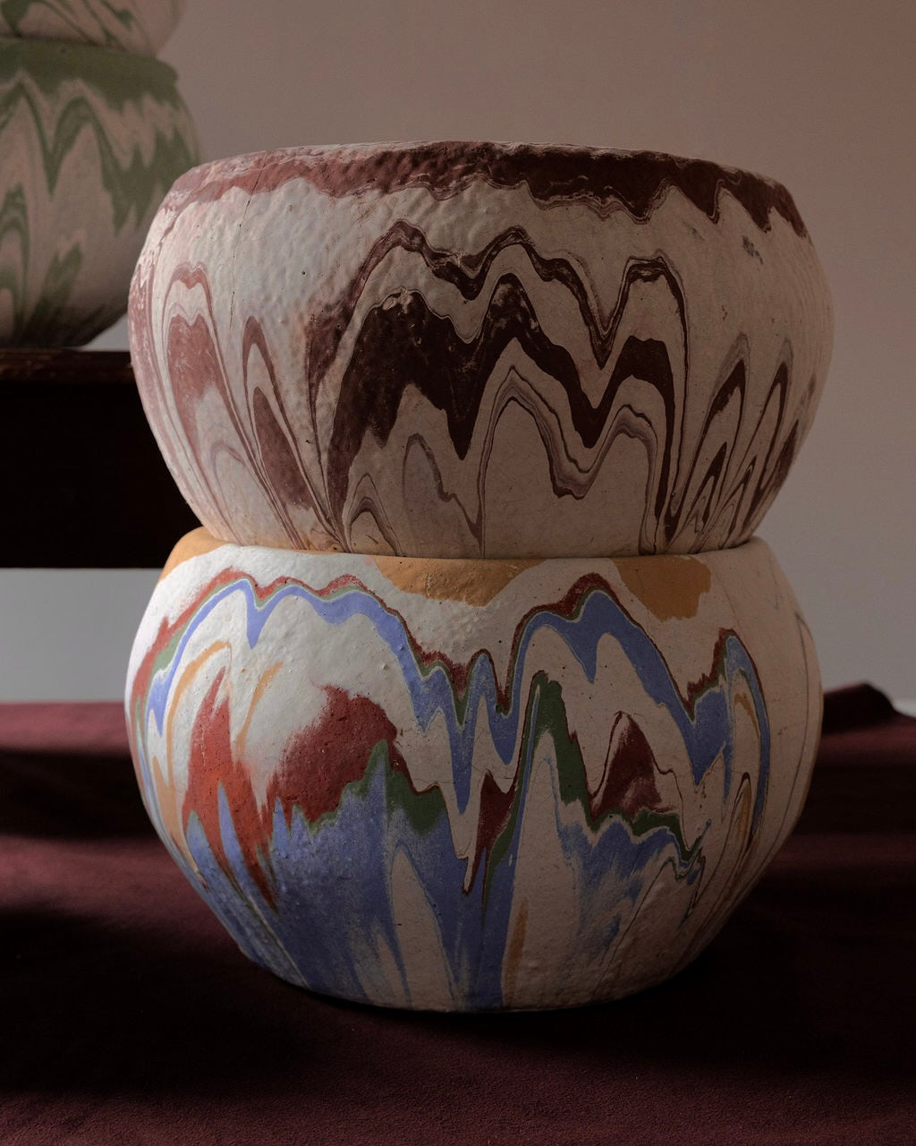 Large Ozark Roadside Pottery Pots