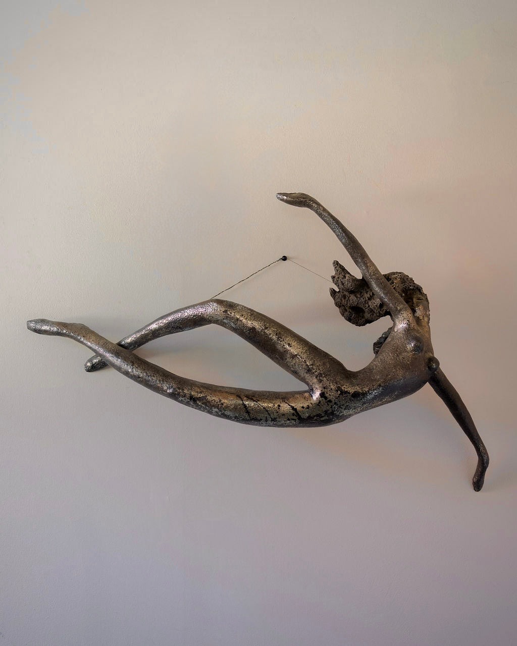 Flying Female Form Wall Sculpture