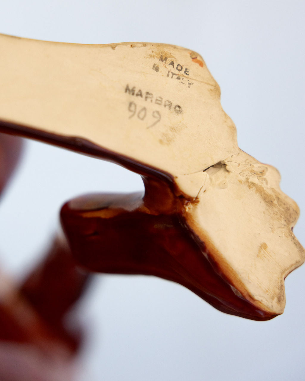 Italian Ceramic Stylized Sighthound Sculpture