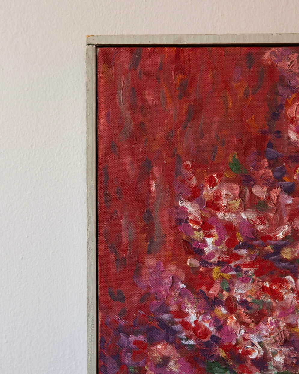 Crimson Impressionist Floral Painting