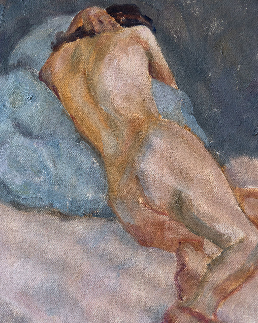 Reclining Nude Oil Painting by J. Thigpen