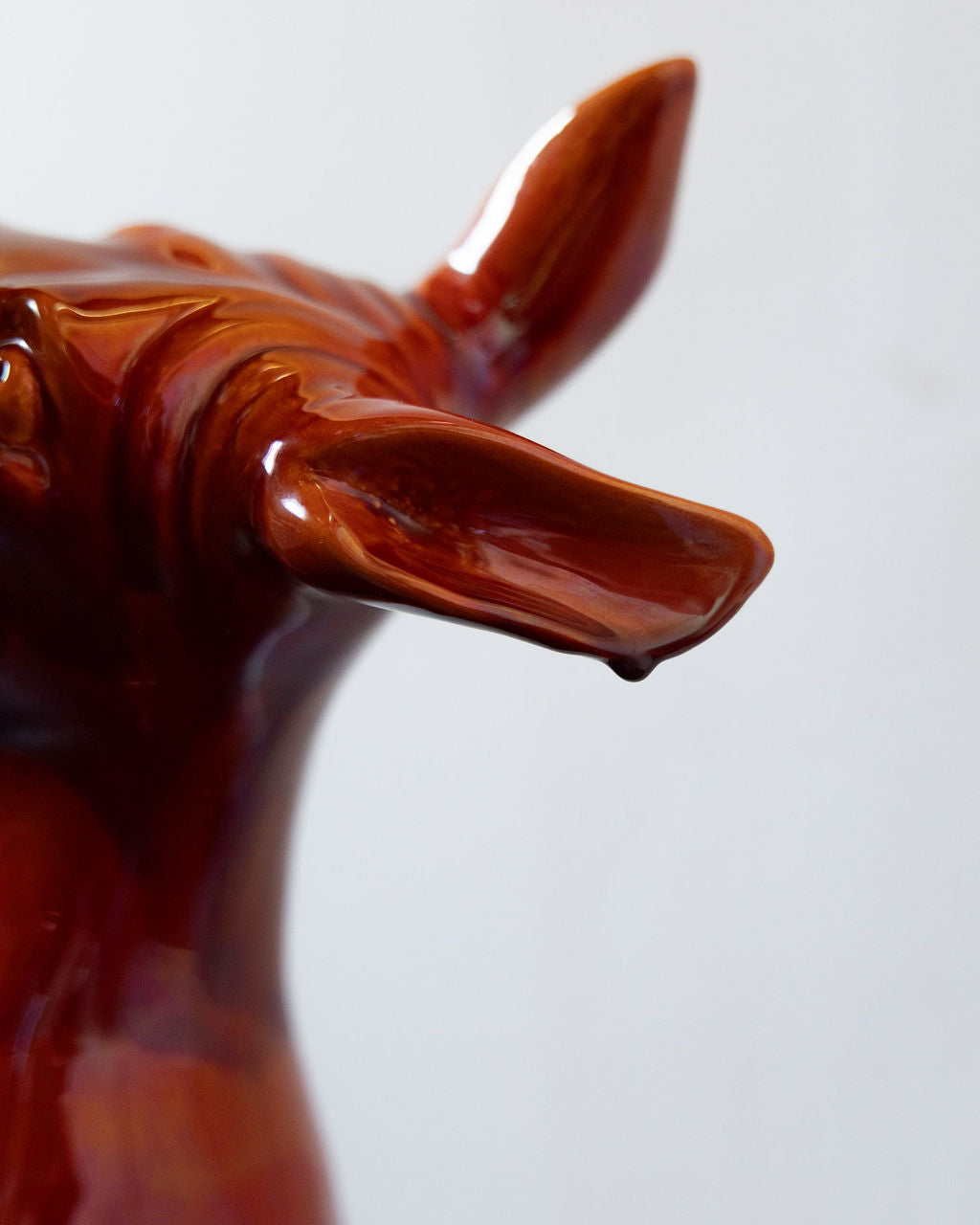 Italian Ceramic Stylized Sighthound Sculpture