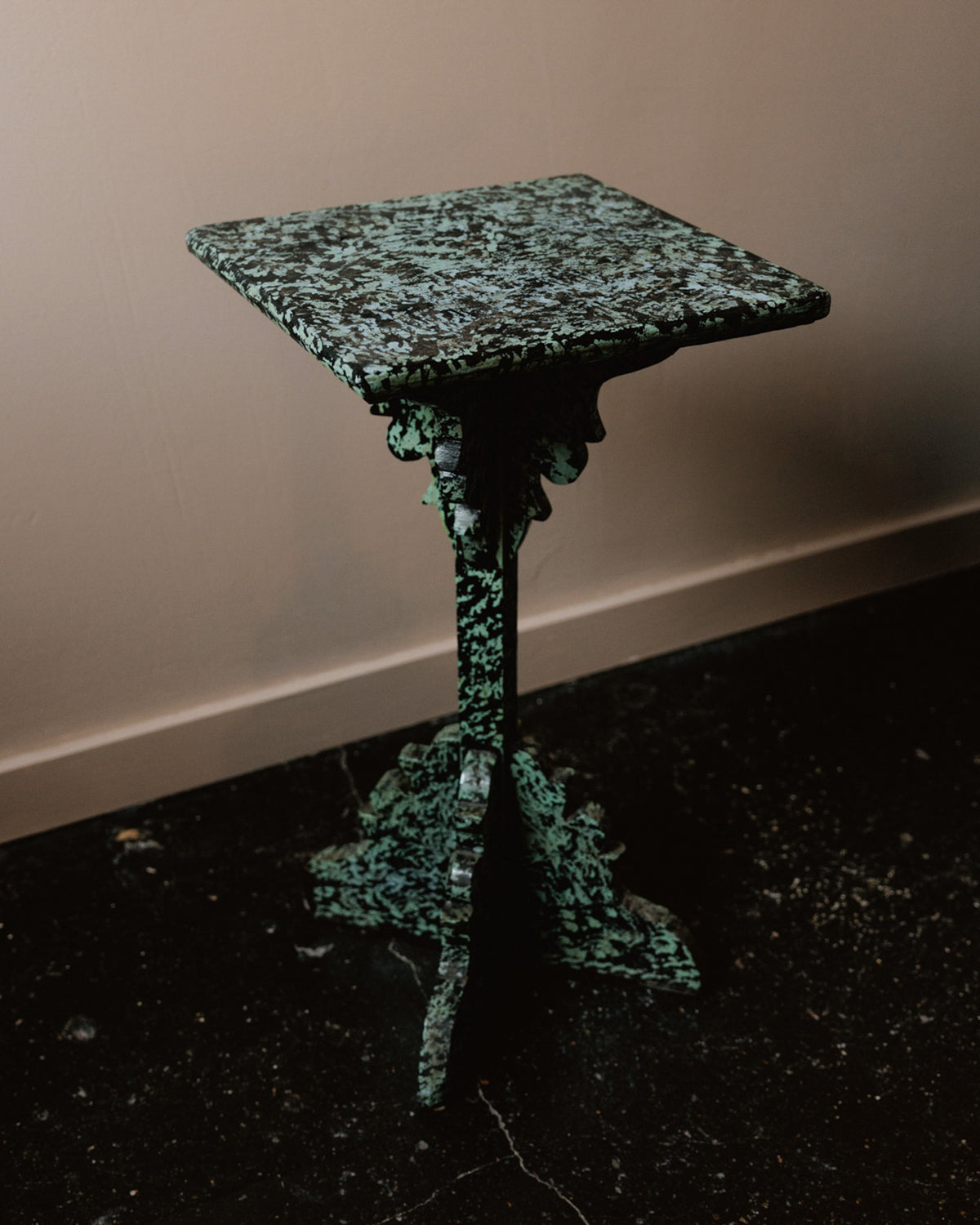 Hand-Painted American Folk Art Side Table