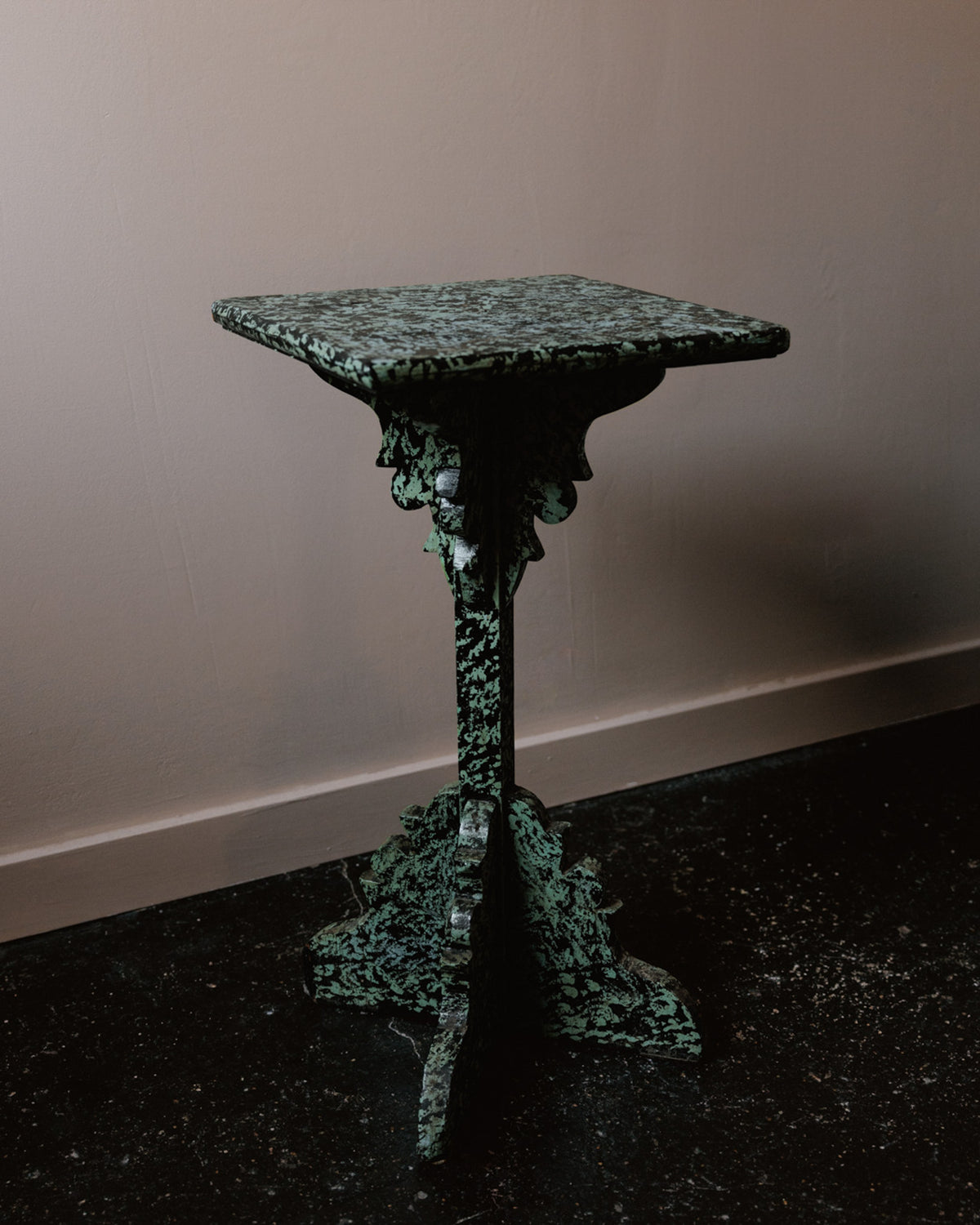 Hand-Painted American Folk Art Side Table