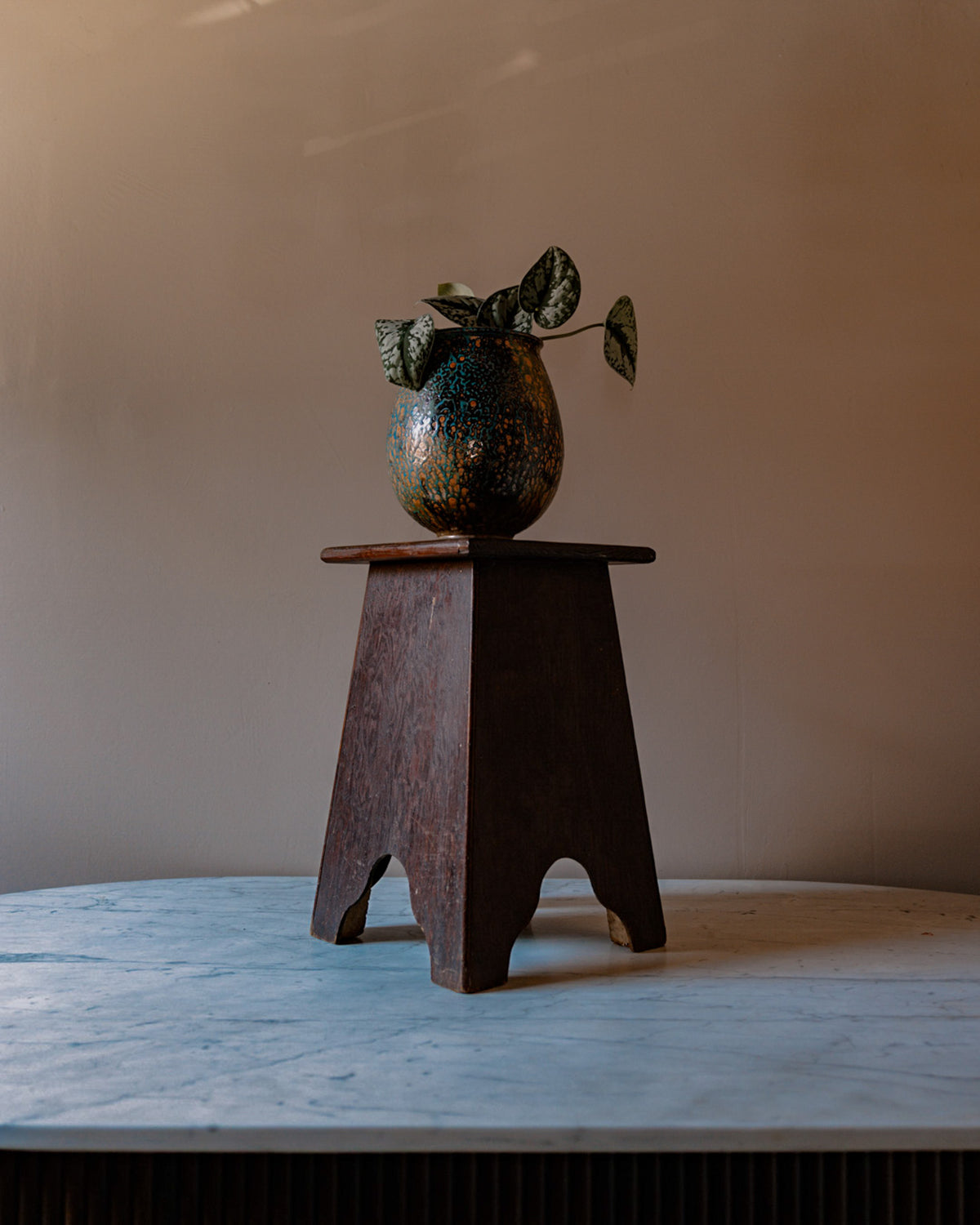 Honeycomb Glazed Terracotta Pot