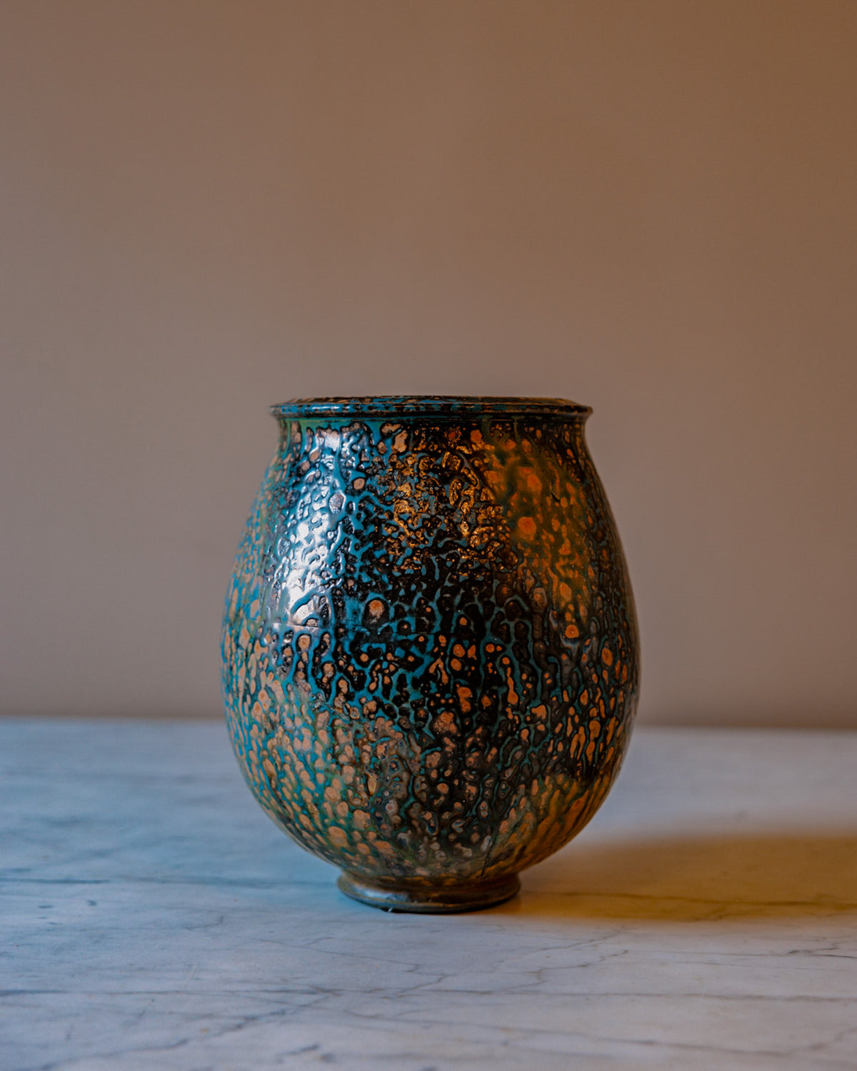 Honeycomb Glazed Terracotta Pot