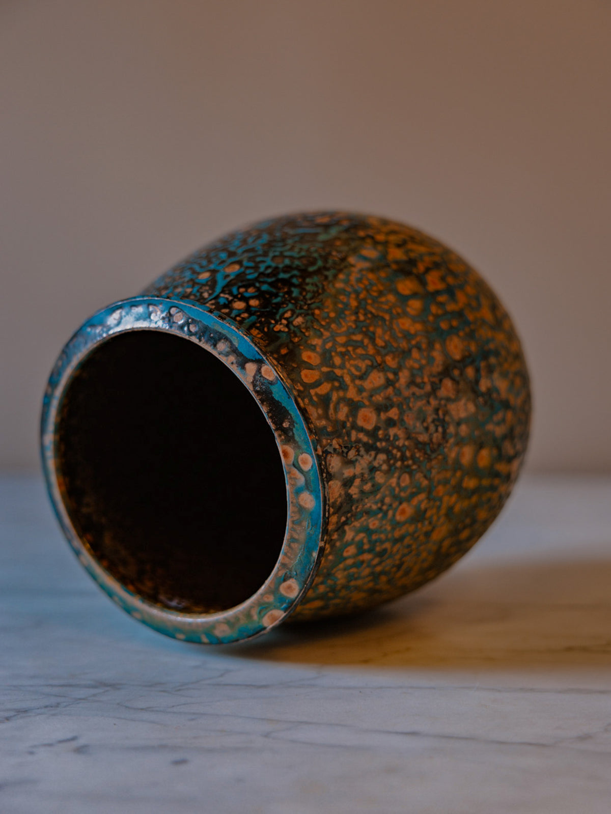 Honeycomb Glazed Terracotta Pot