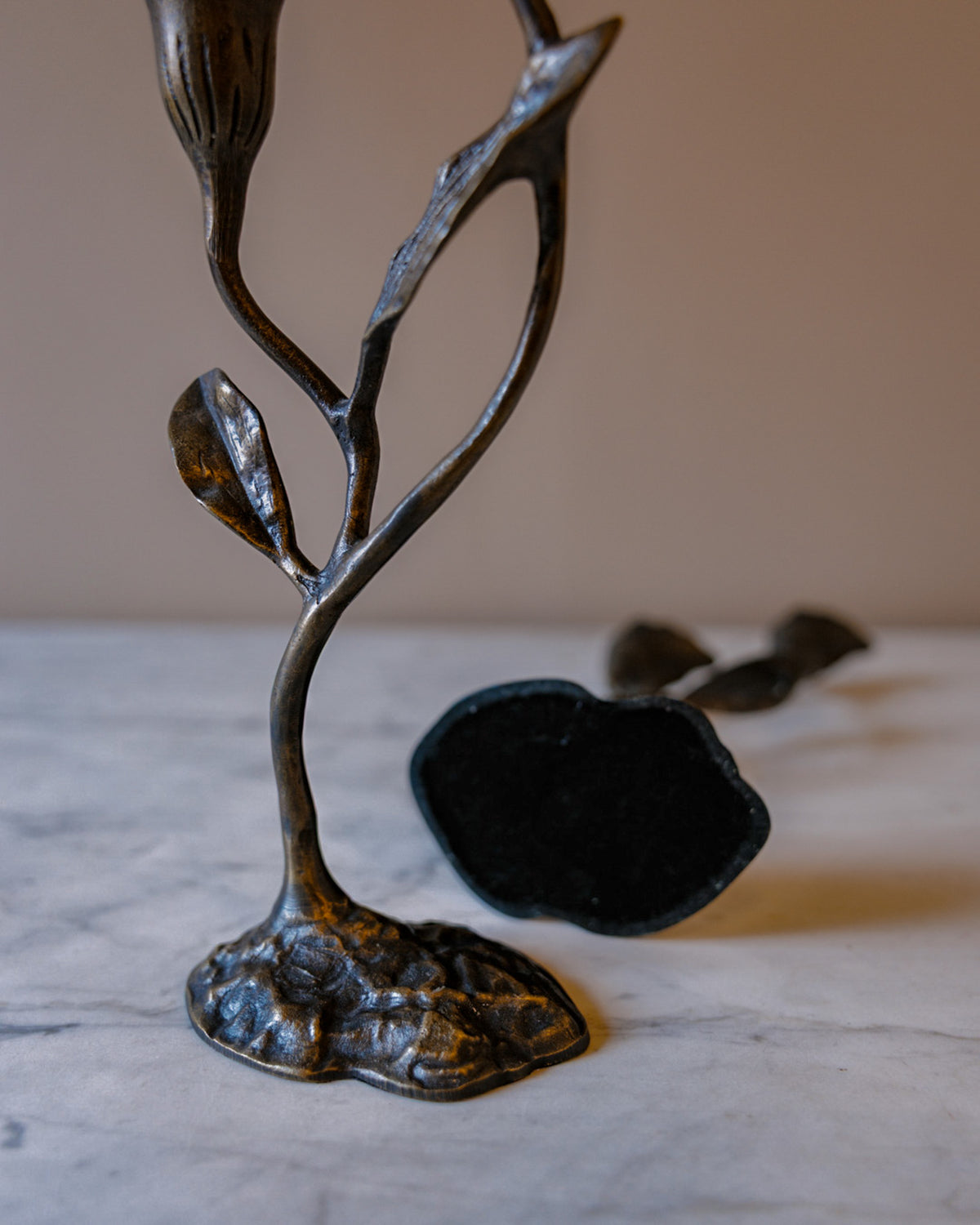 Cast Bronze Calla Lily Candle Holders