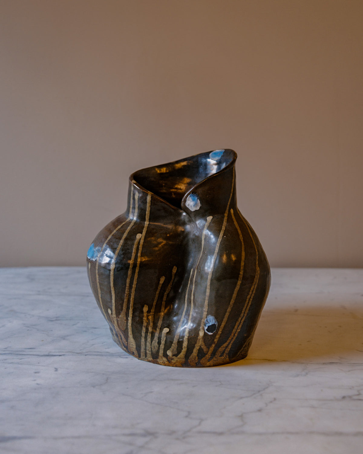 Bulbous Studio Pottery Vase