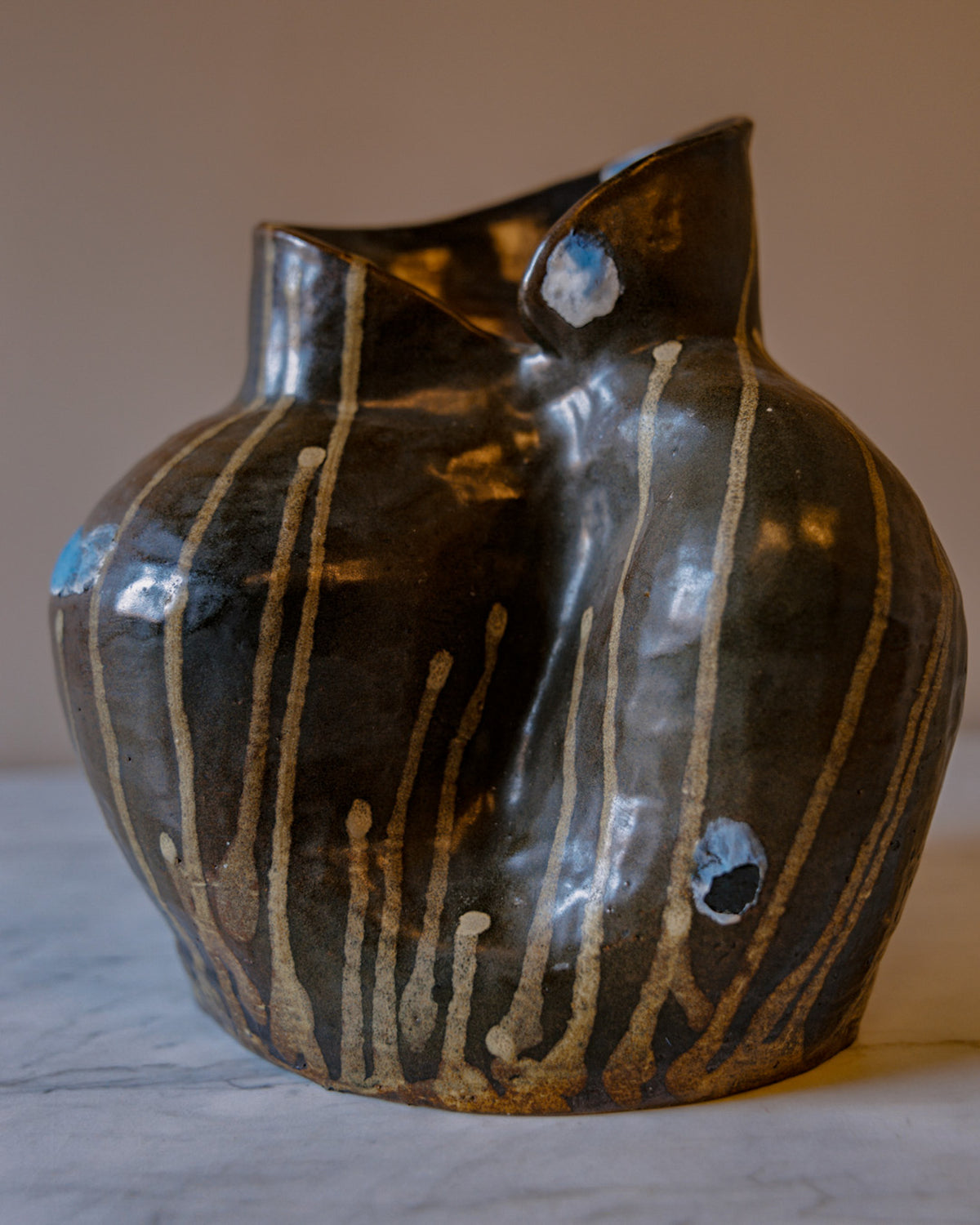 Bulbous Studio Pottery Vase