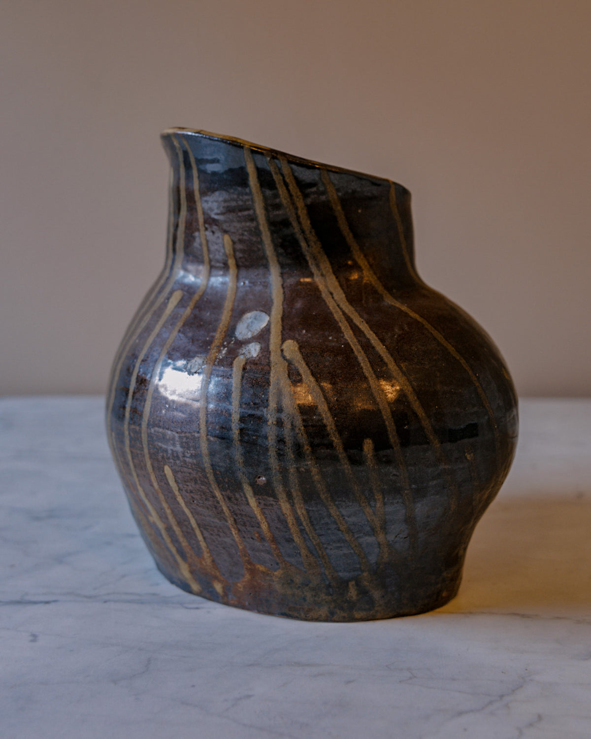 Bulbous Studio Pottery Vase