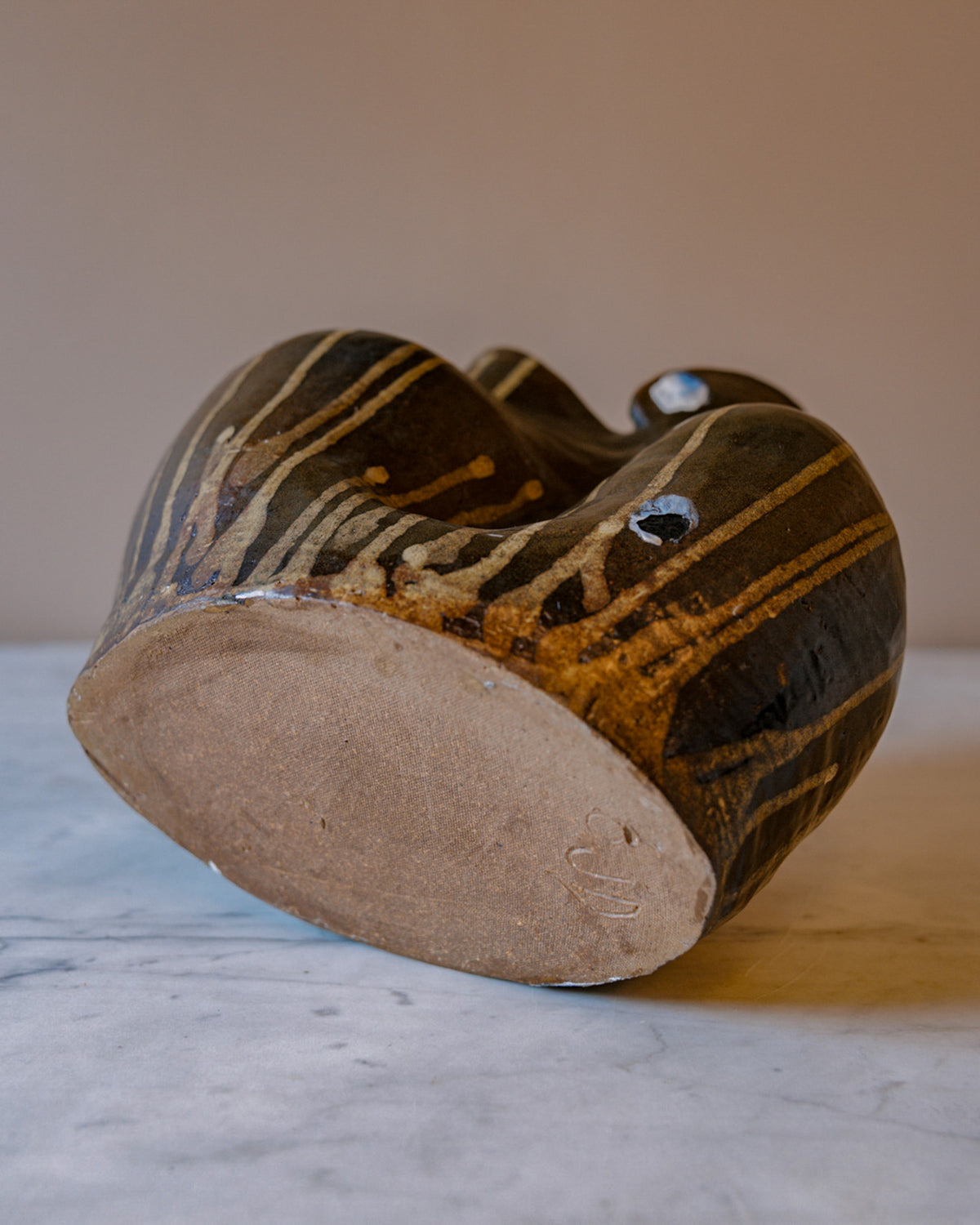 Bulbous Studio Pottery Vase