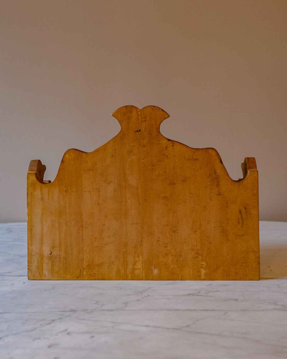 Curved Birdseye Maple Two-Tier Shelf