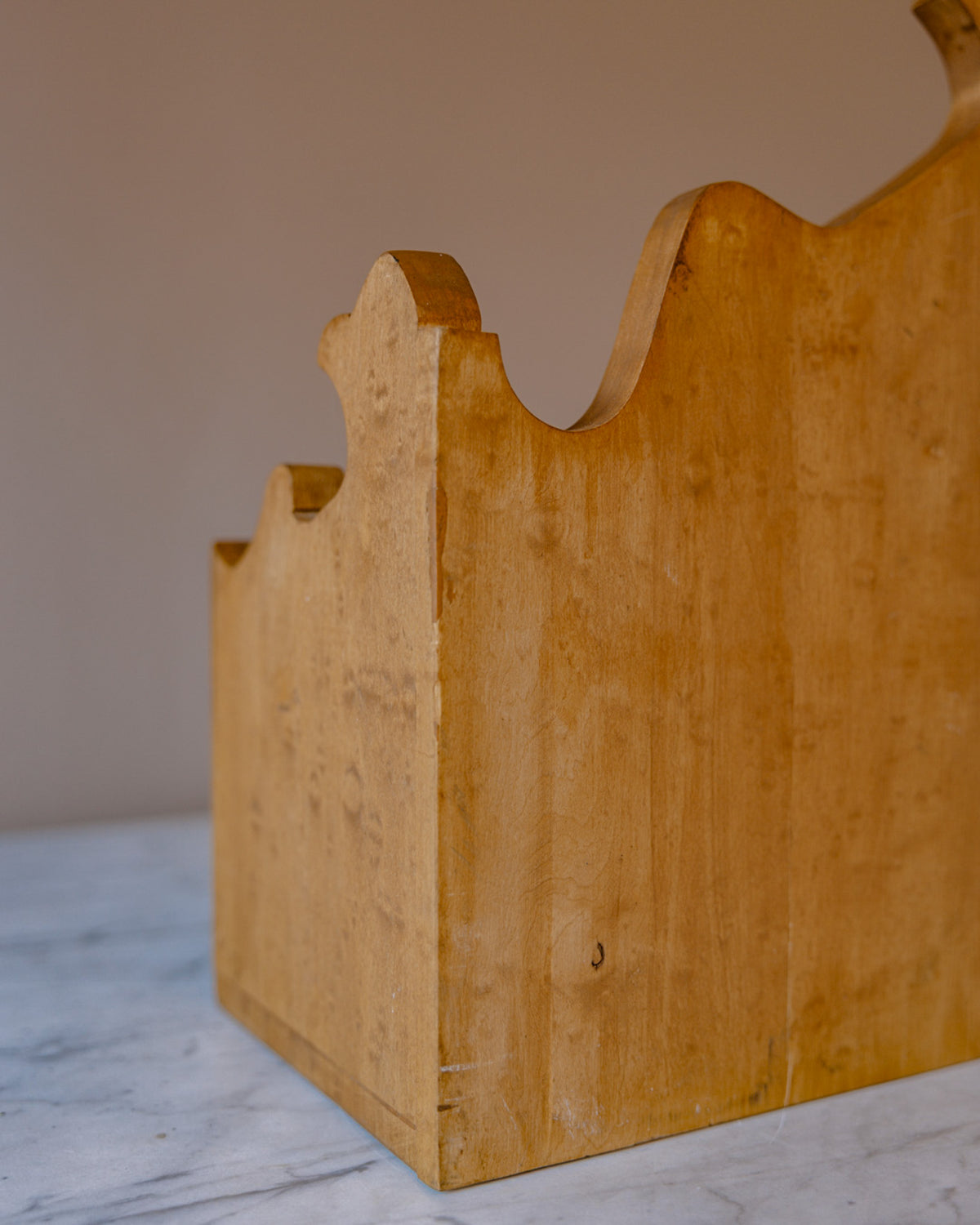 Curved Birdseye Maple Two-Tier Shelf