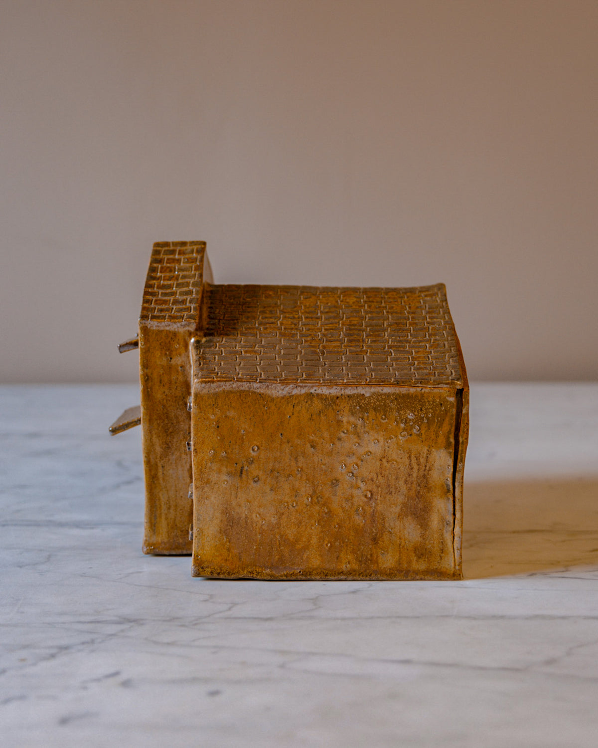 Hand-Built Ceramic House Sculpture