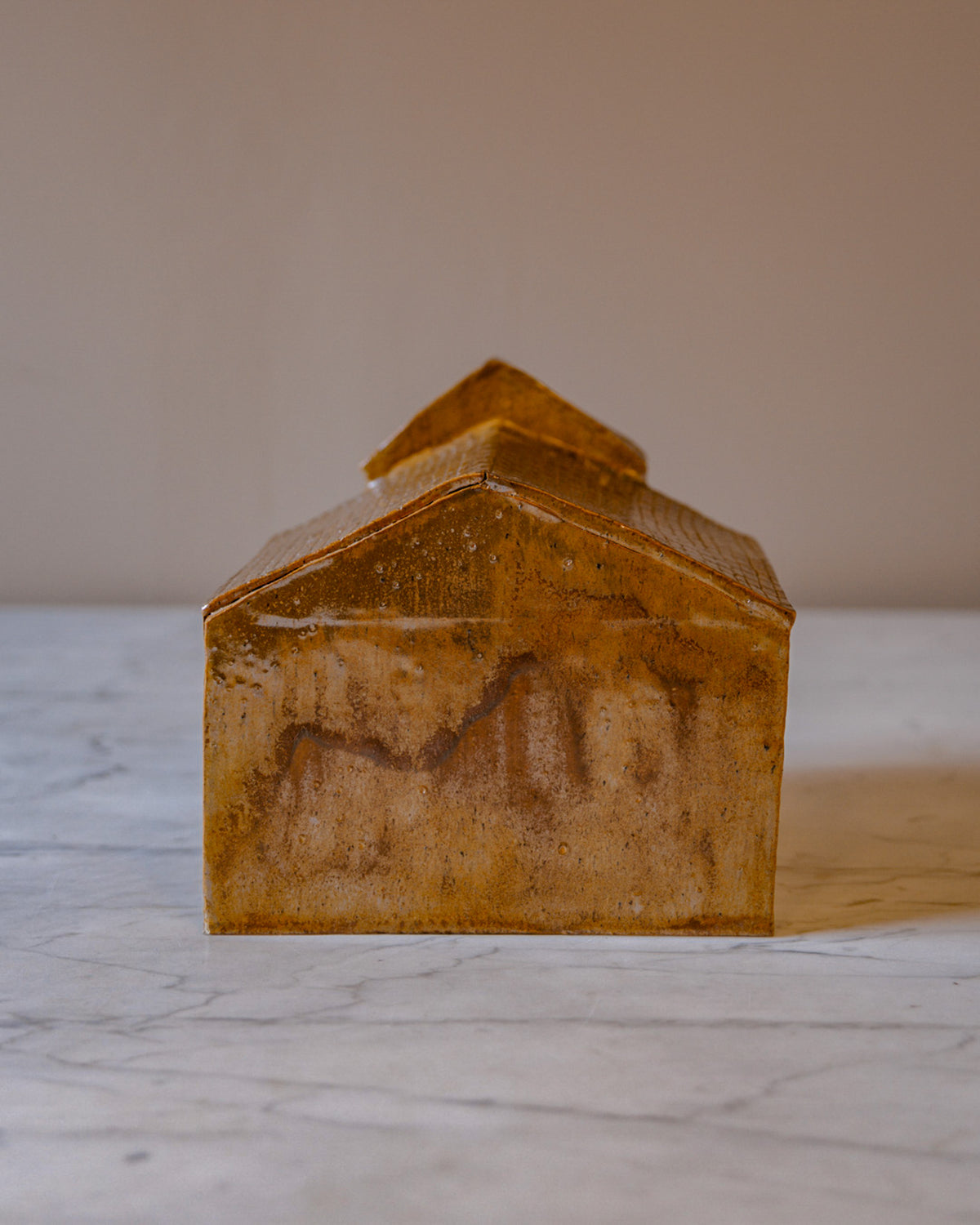 Hand-Built Ceramic House Sculpture