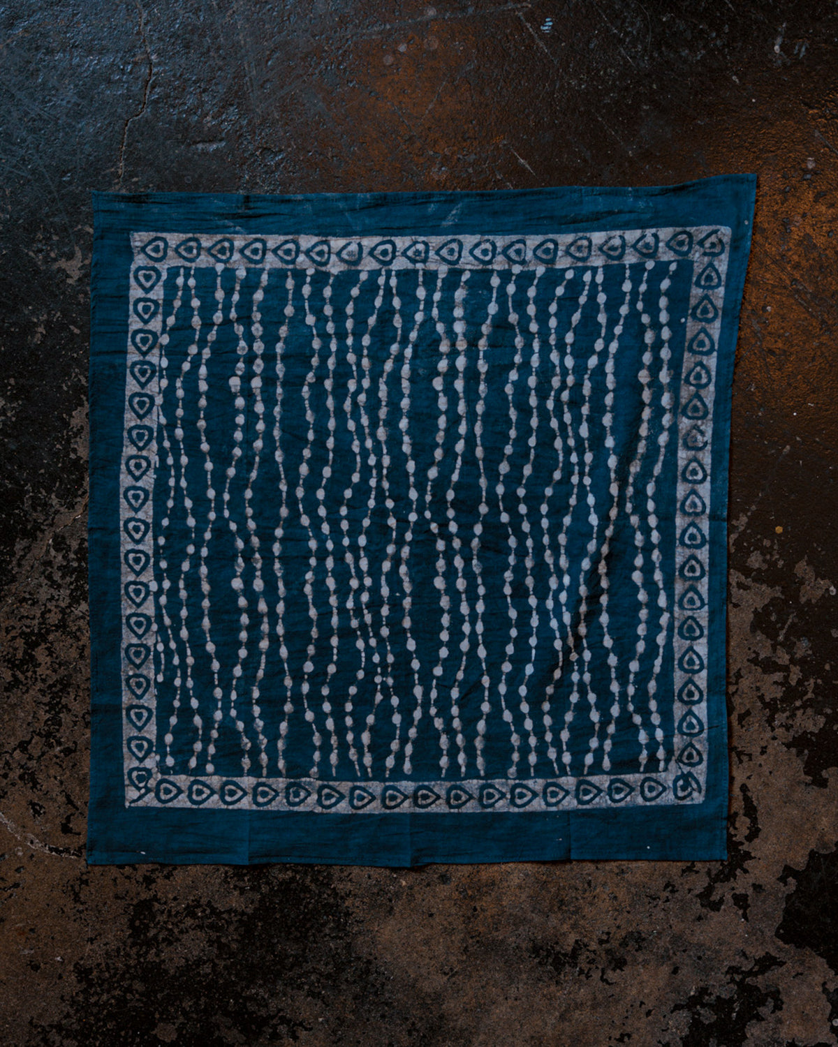 Hand Block-Printed Cotton Bandanas