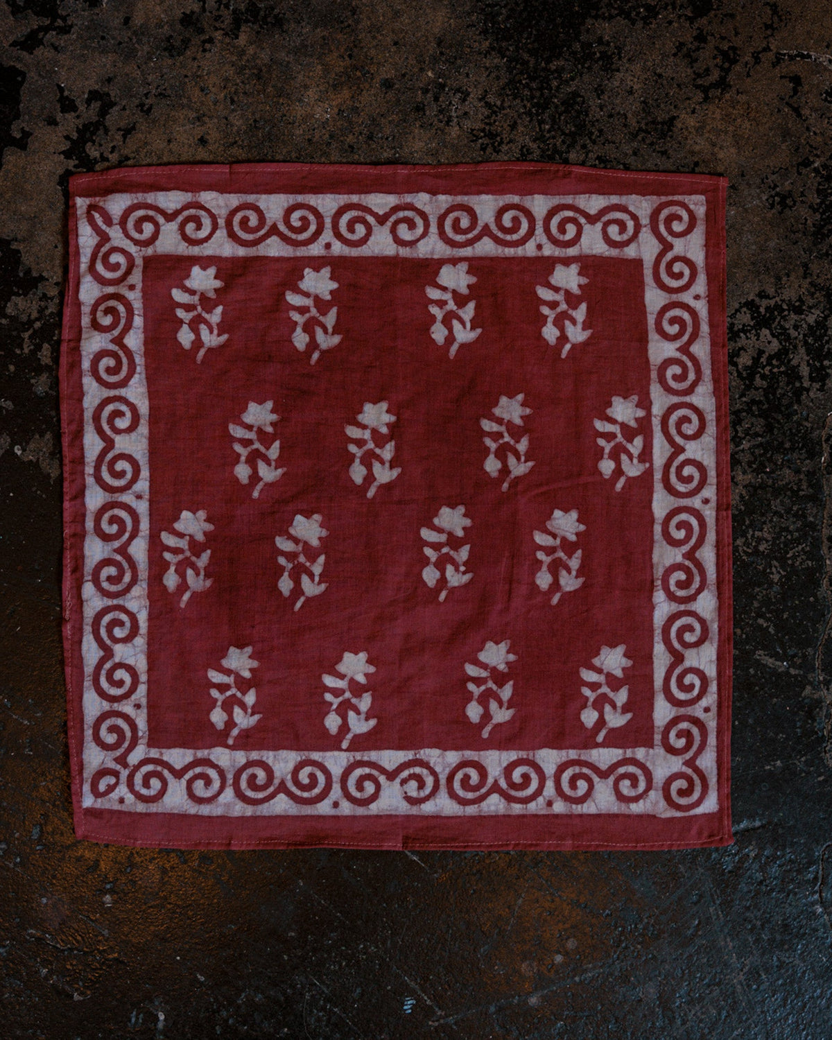 Hand Block-Printed Cotton Bandanas