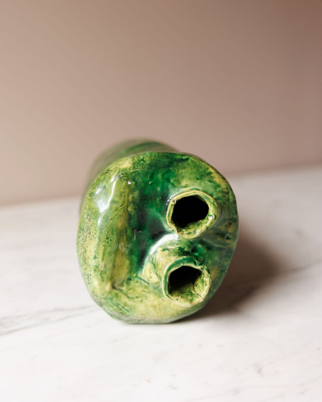 Sculptural Double-Opening Pottery Vase