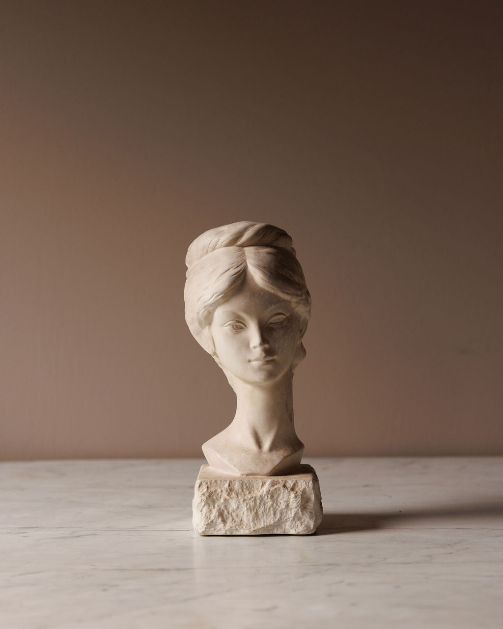 Patinated Plaster Female Bust