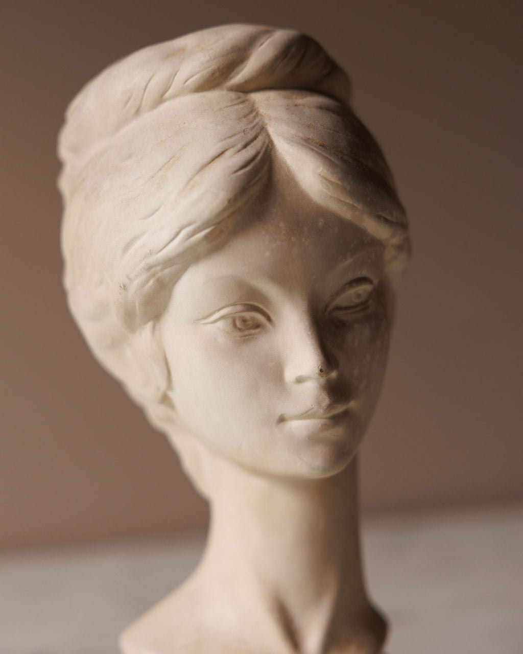 Patinated Plaster Female Bust