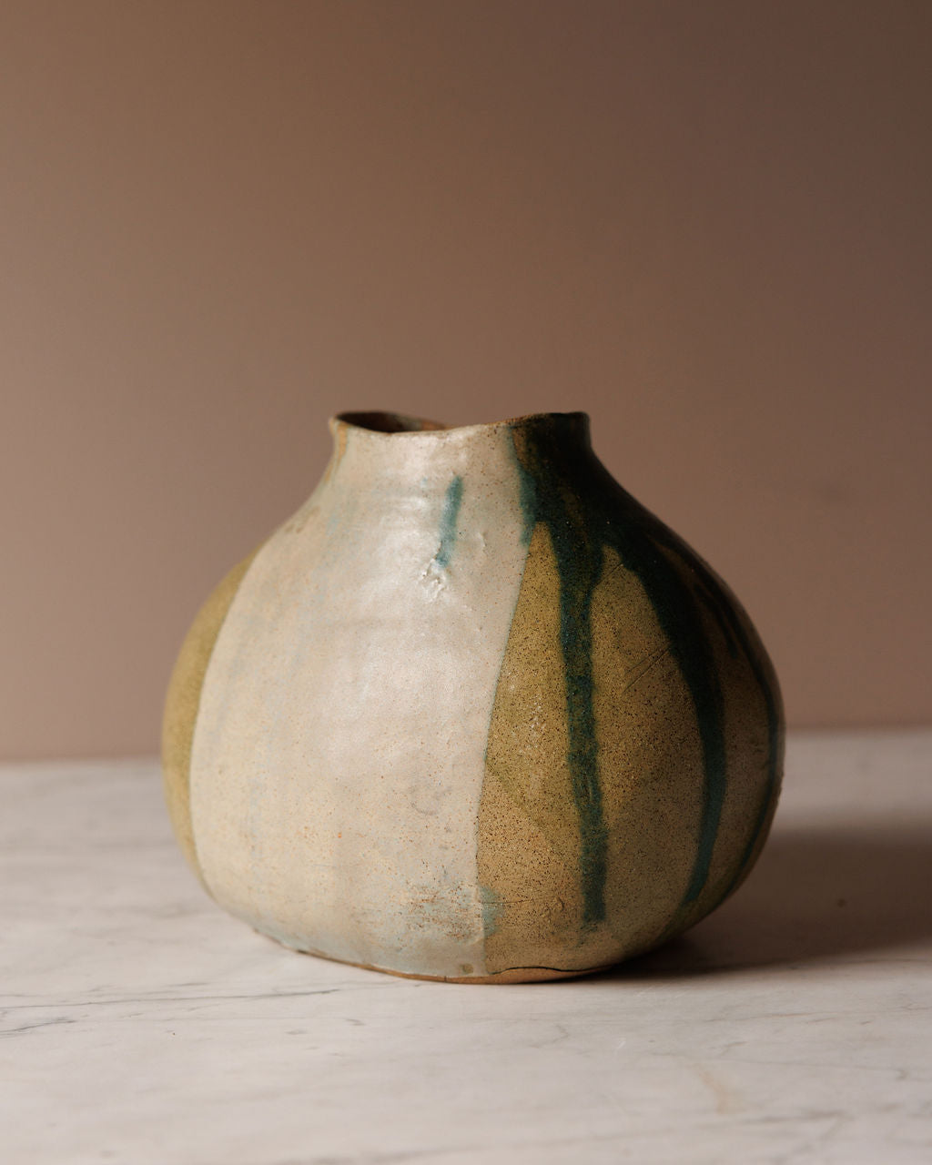 Drip-Glaze Studio Pottery Vase