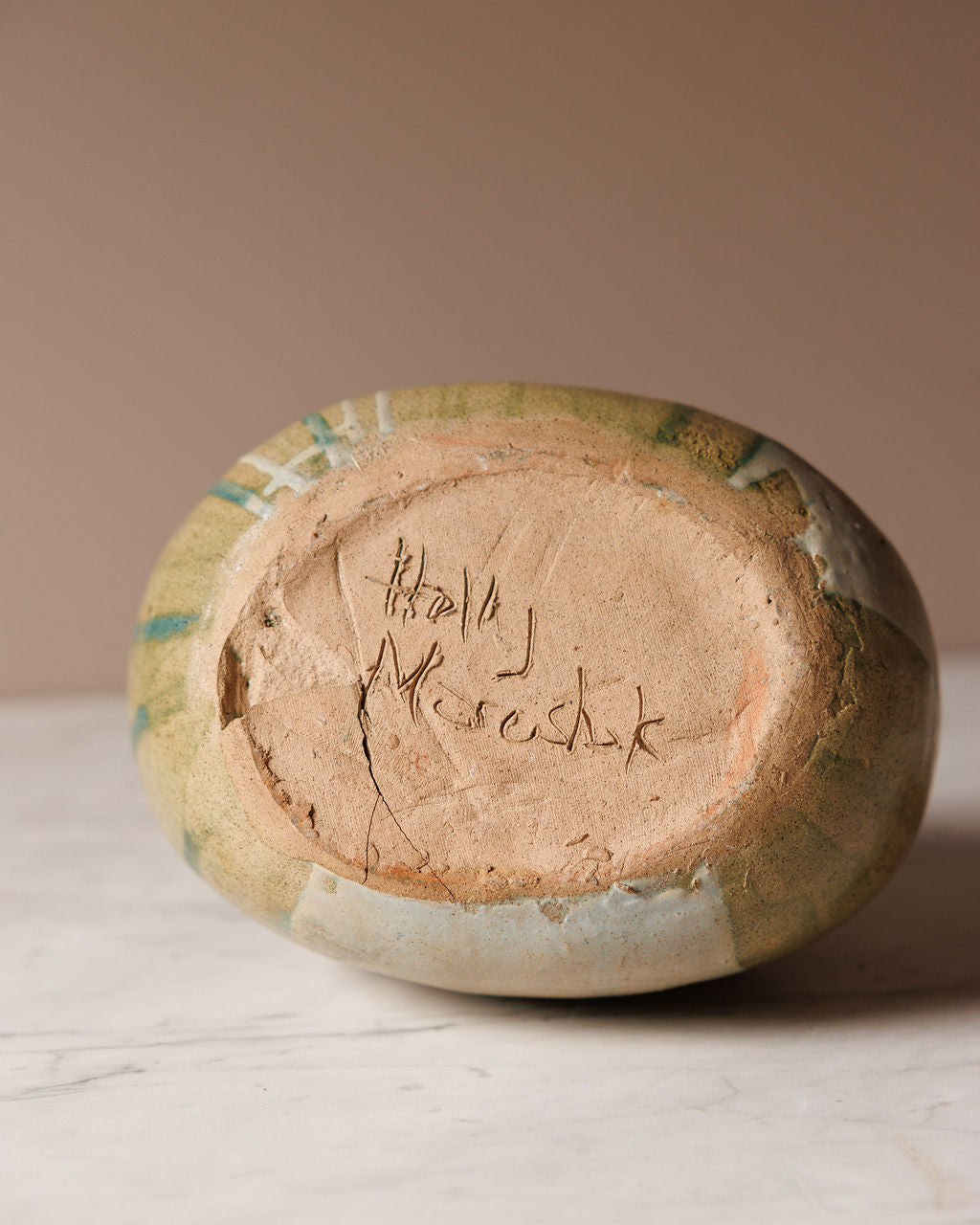 Drip-Glaze Studio Pottery Vase