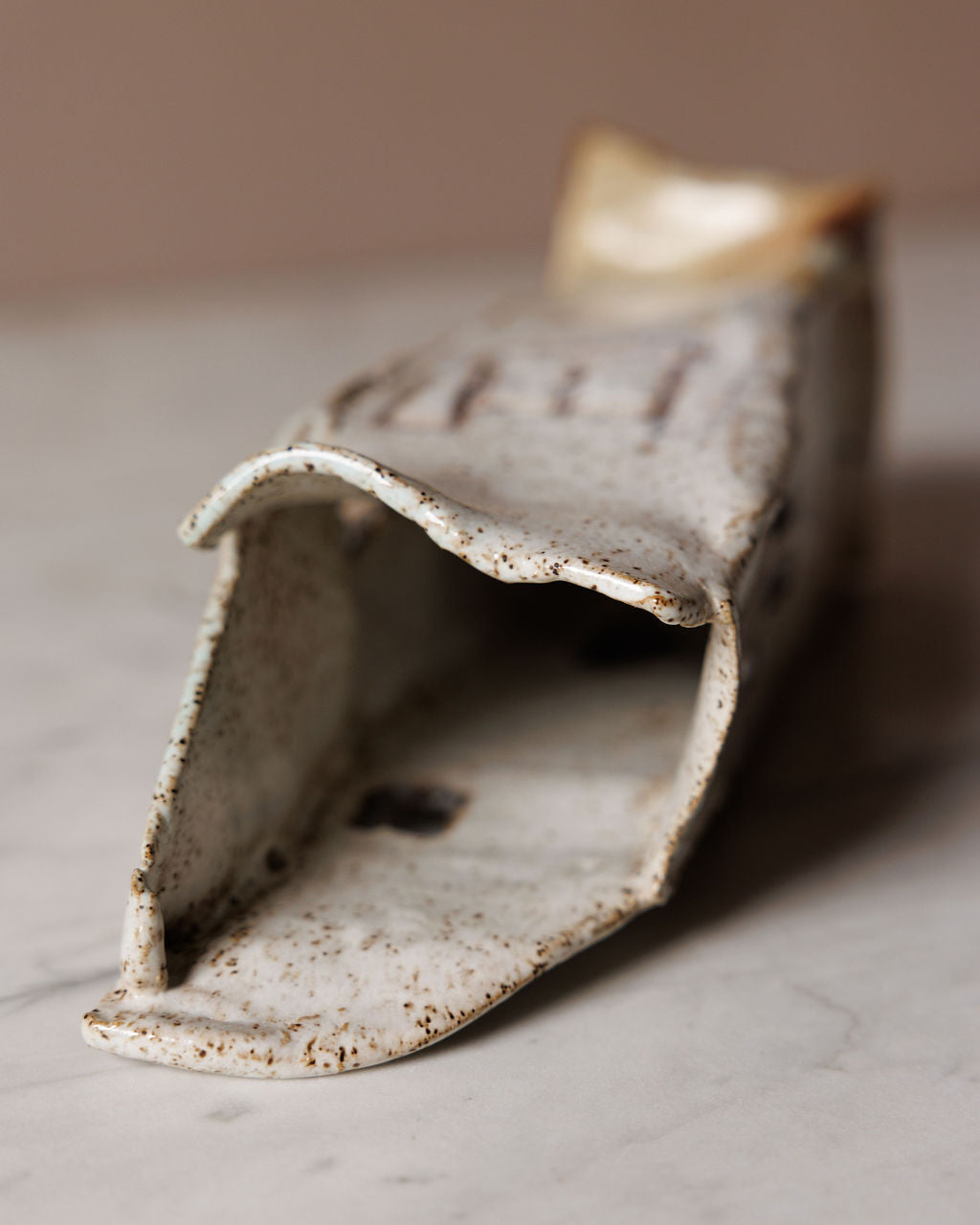 Sculptural House-Form Studio Pottery Vase
