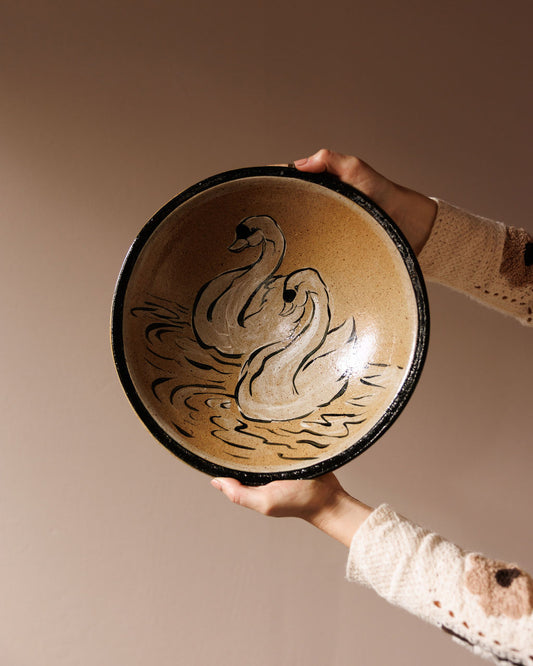 Painted Swan Studio Pottery Bowl