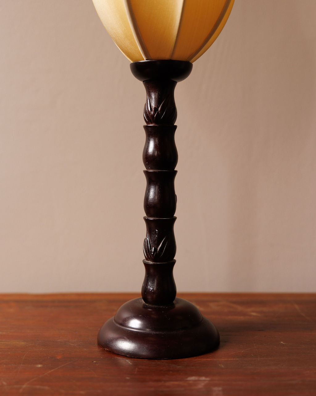 Sculptural Silk Flower Table Lamps, Pair