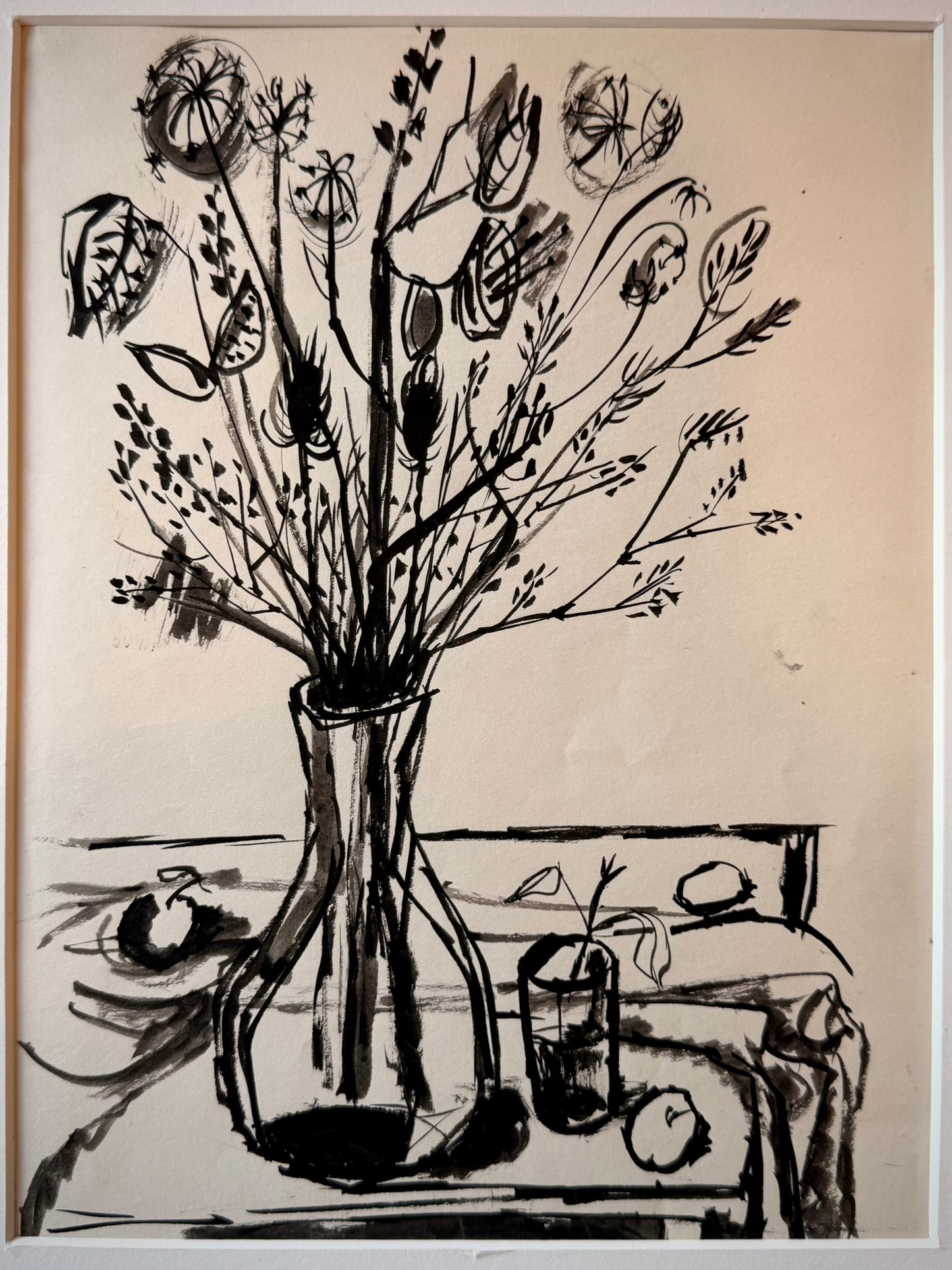 Original Watercolor and Ink Still Life by Robert C. Smith