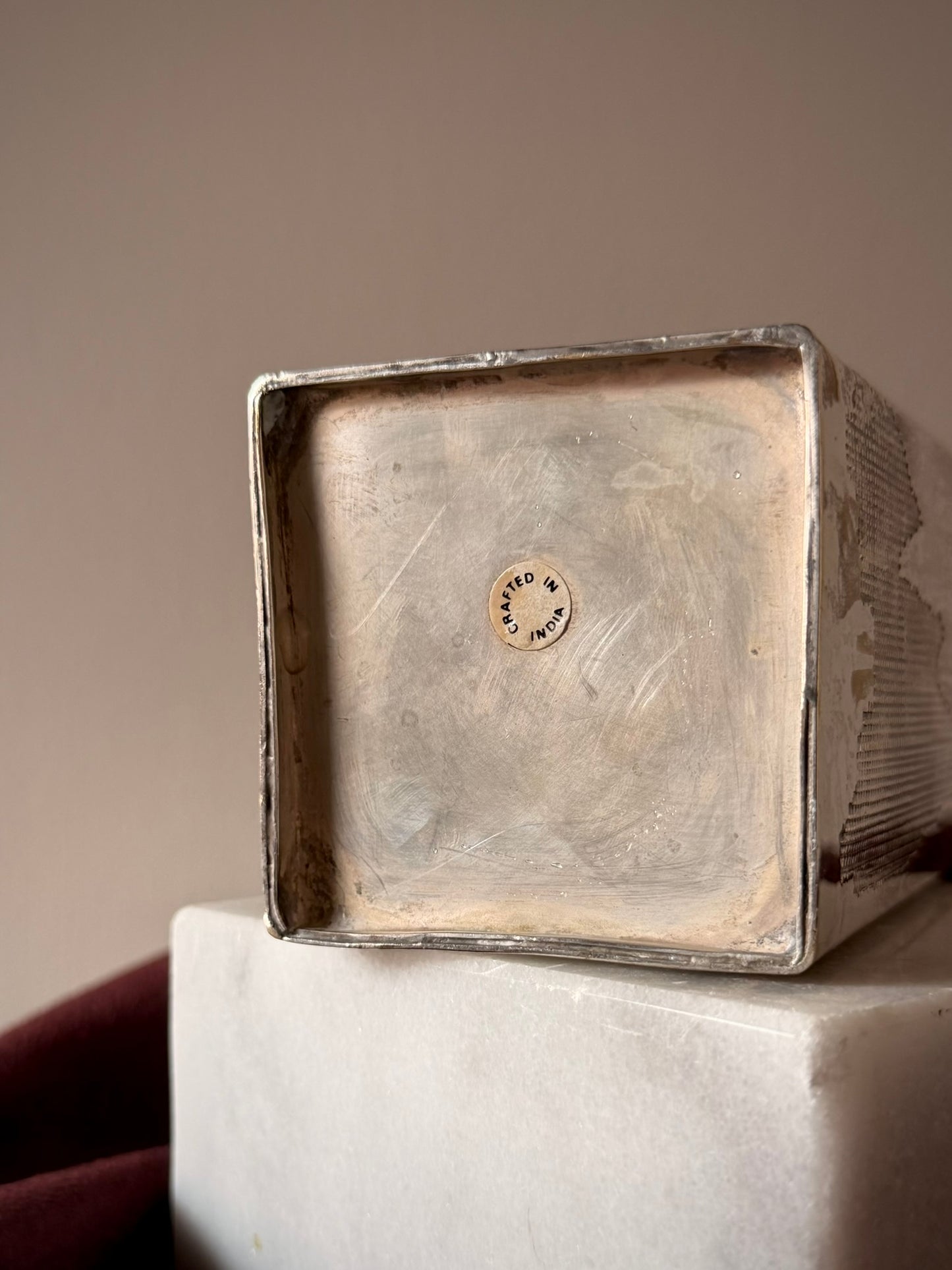 Vintage Silverplate Vase with Ruffled Edge