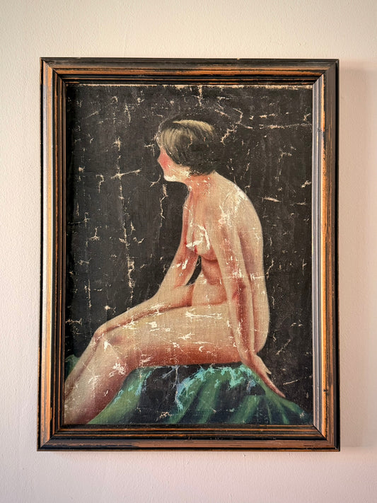 Art Deco Oil Painting Nude Figure