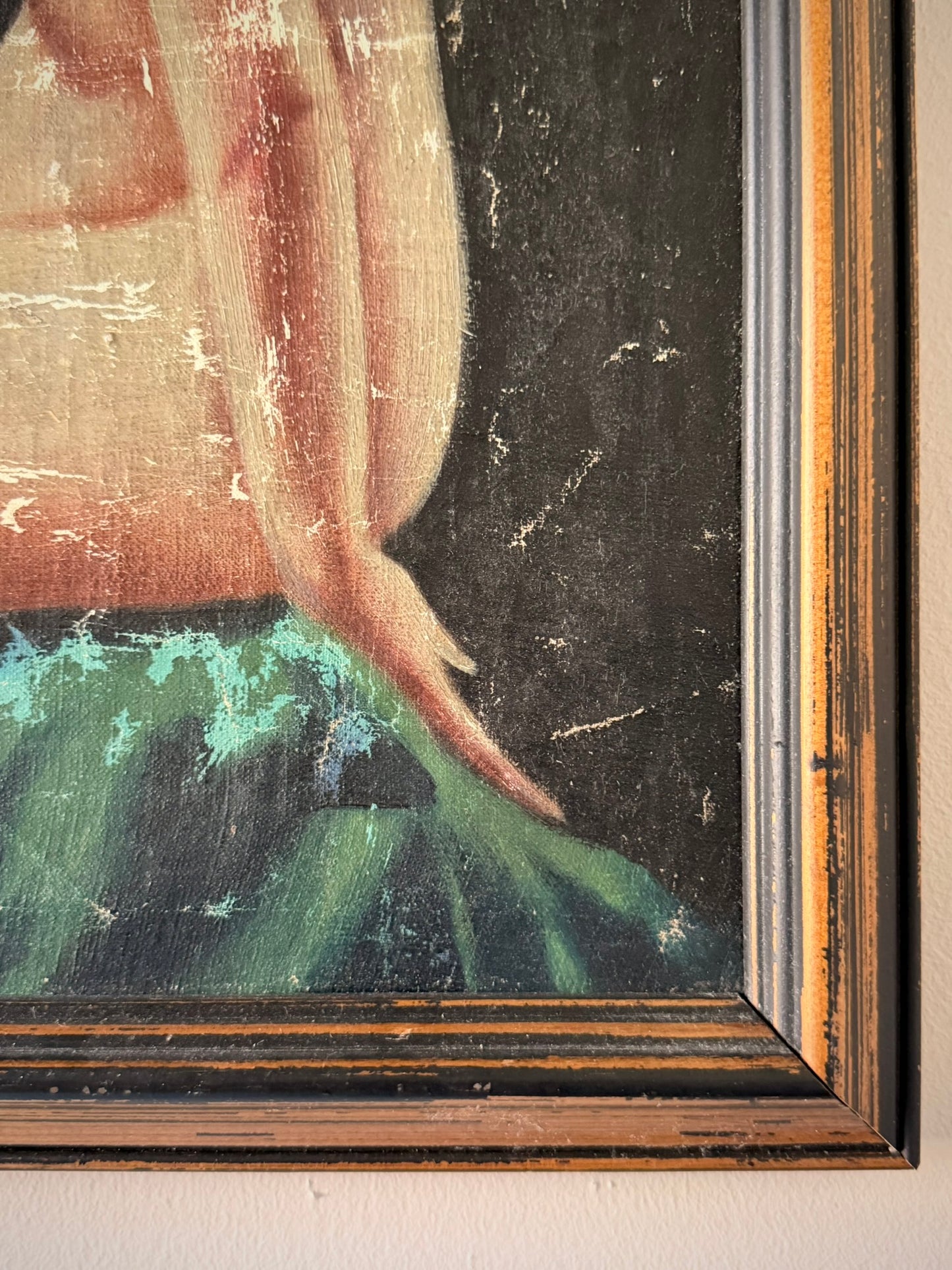Art Deco Oil Painting Nude Figure