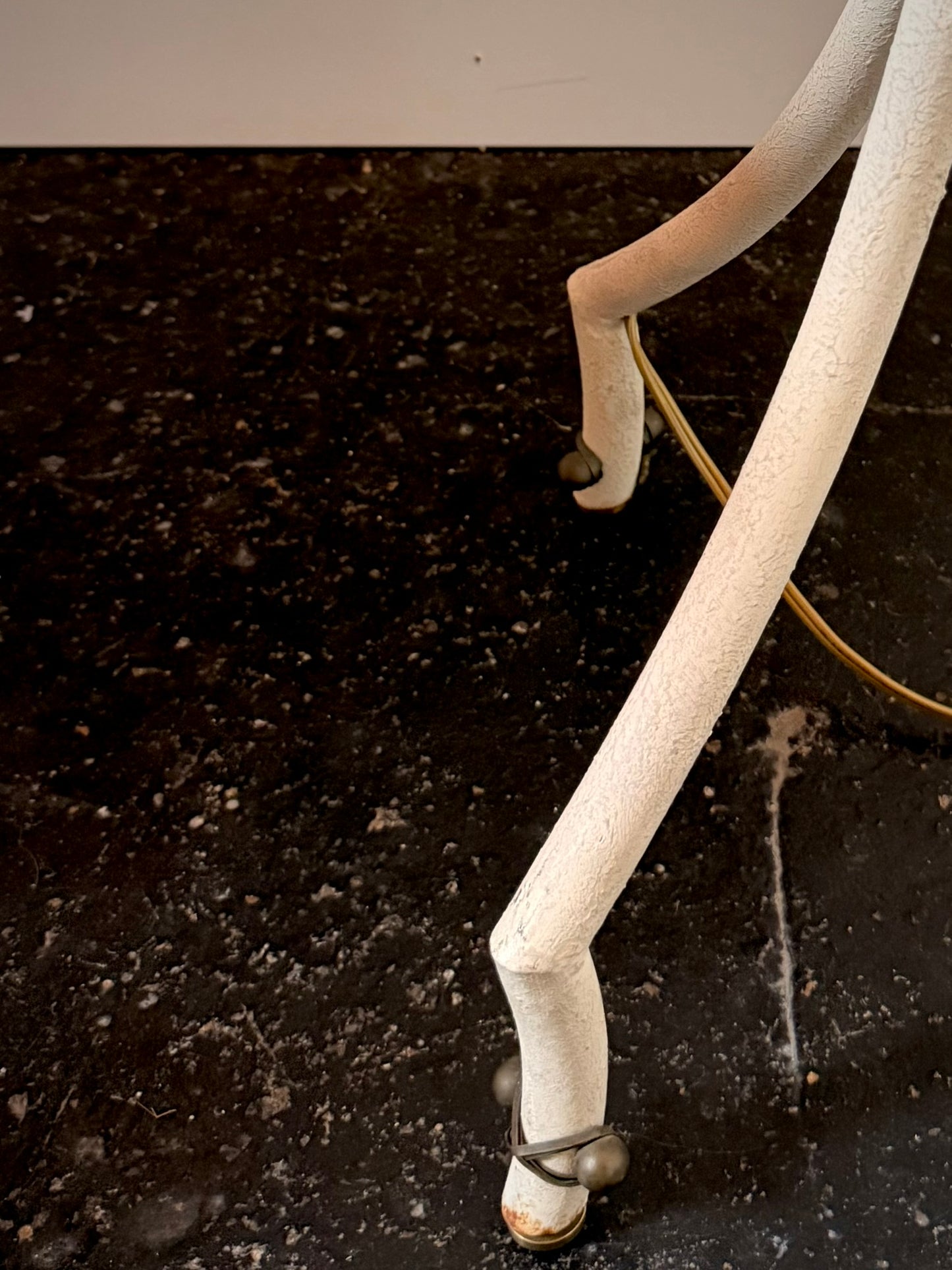 1980s Hart and Associates Brass and Gesso Floor Lamp