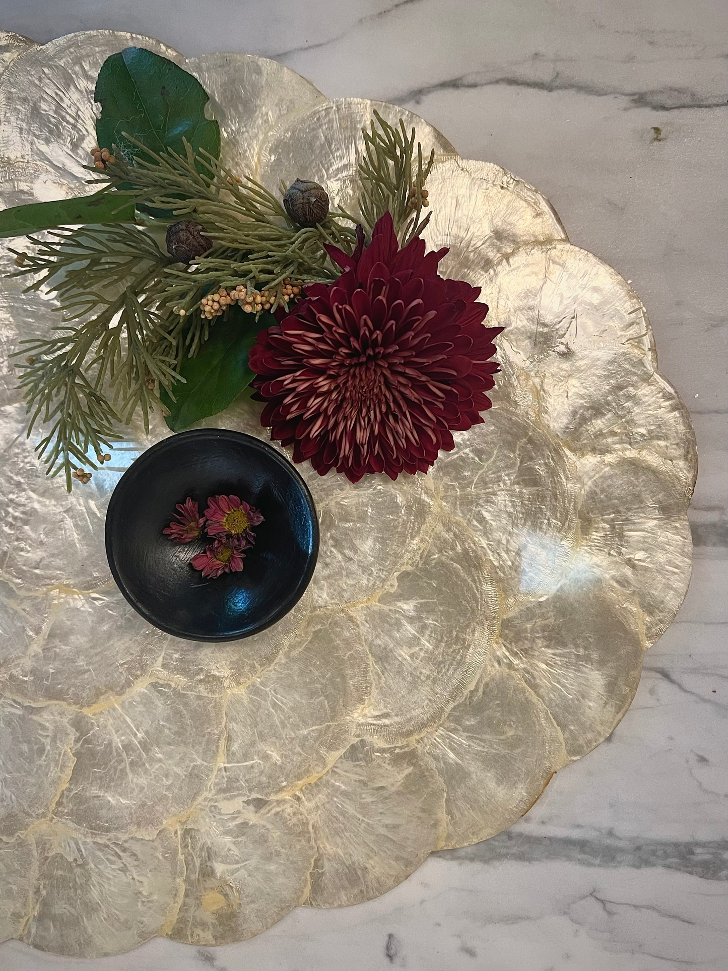 Scalloped Lacquered Capiz Placemats