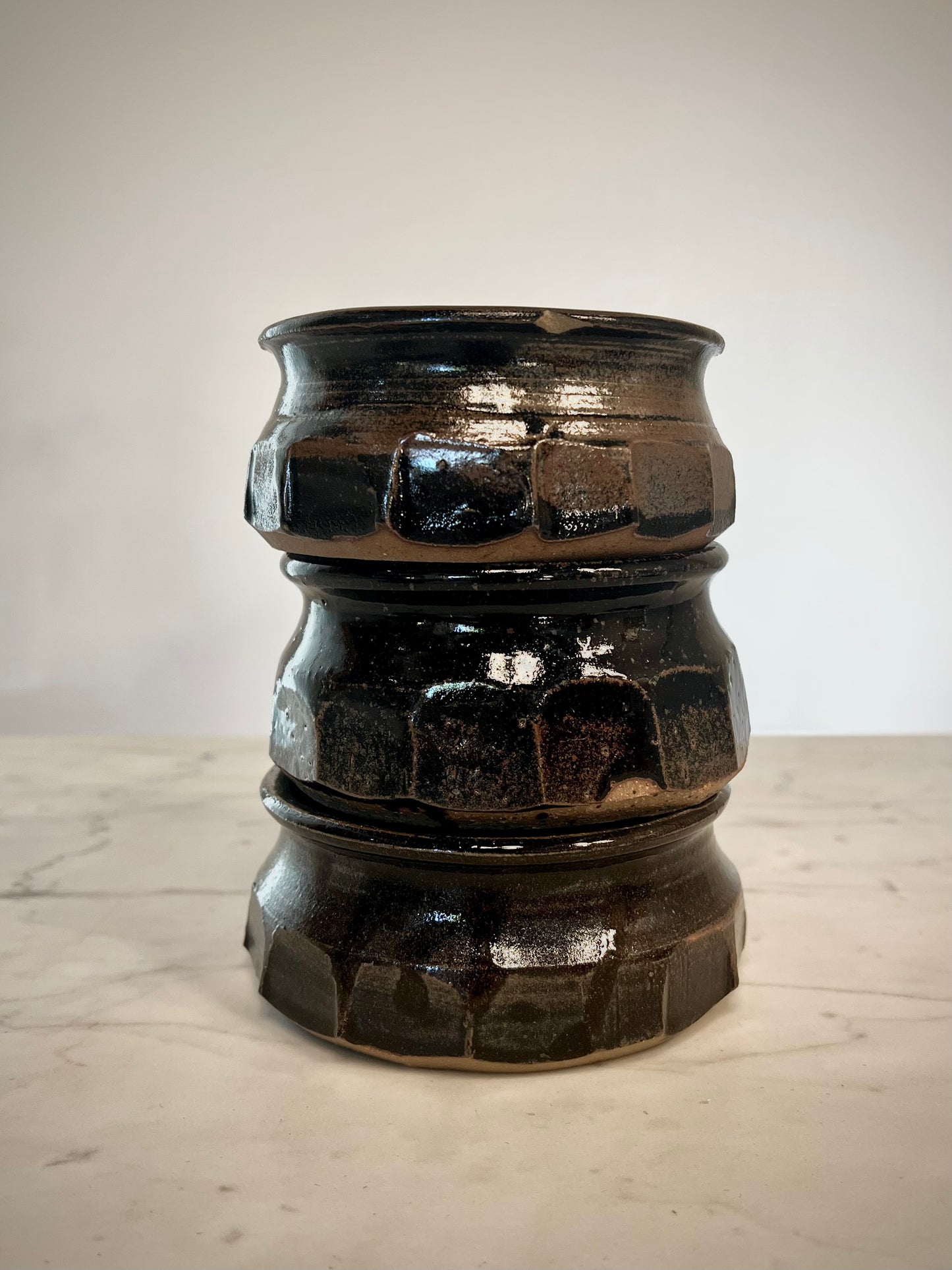 Hand Thrown Ceramic Bowls, Set of Four