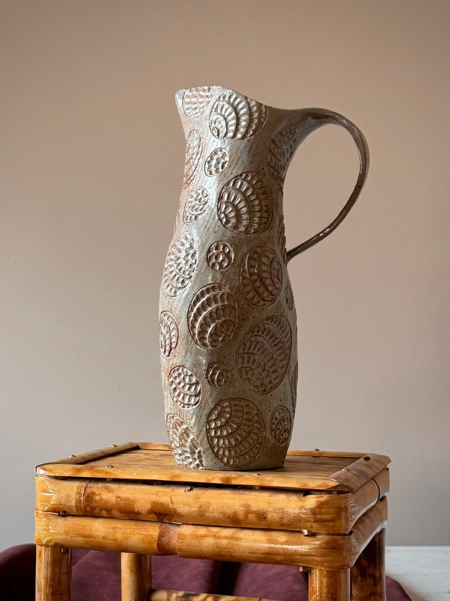 Abstract Stoneware Pitcher