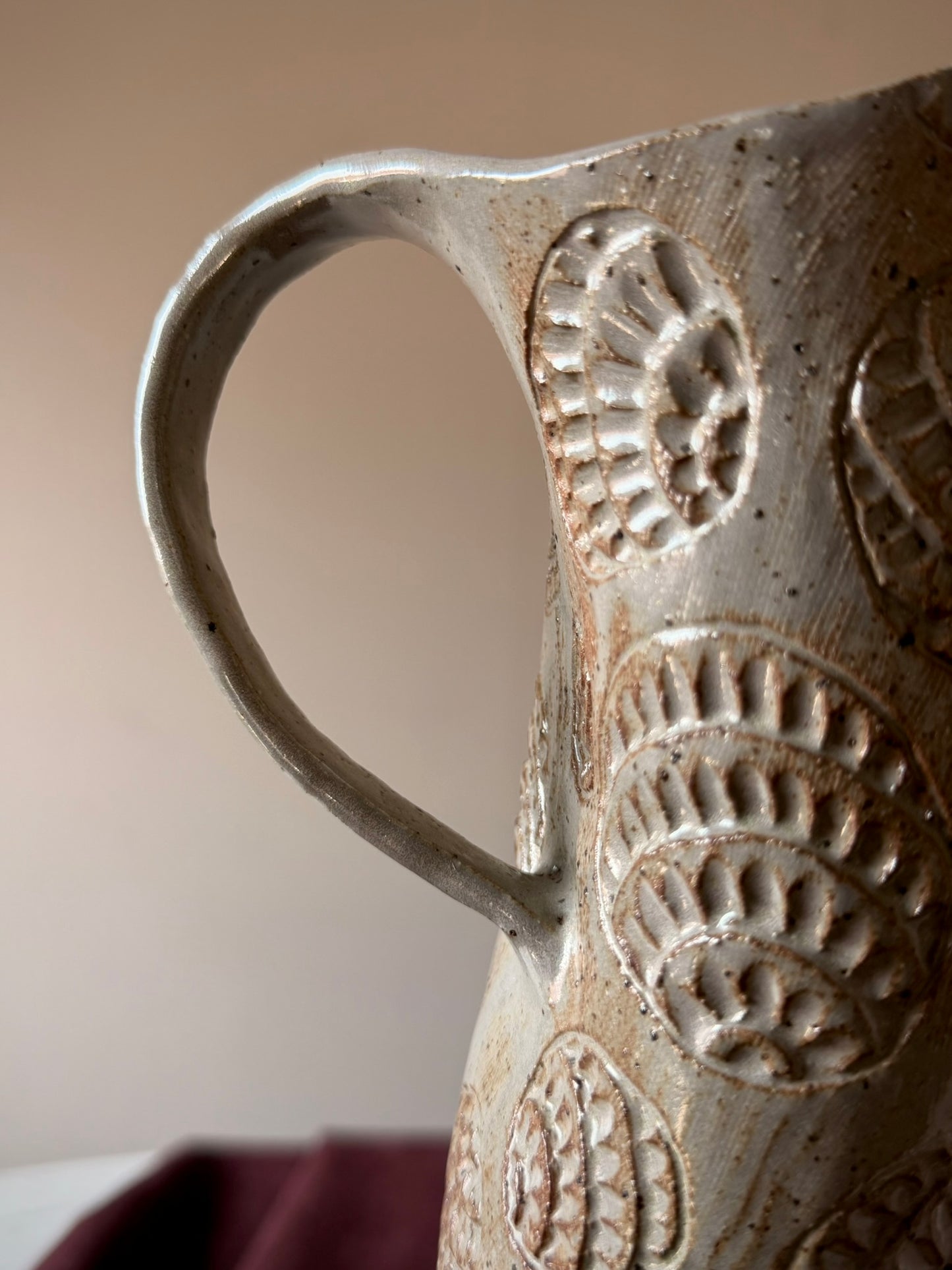 Abstract Stoneware Pitcher