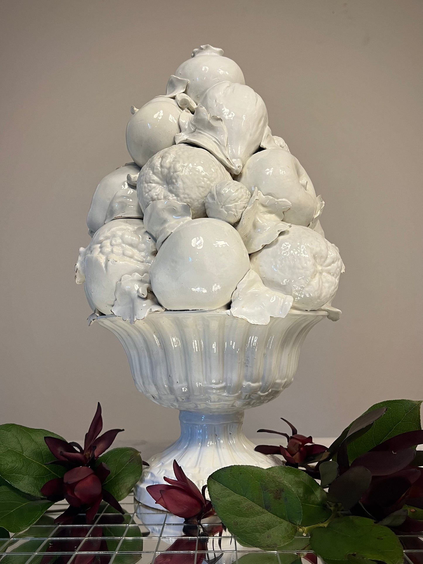 Italian Creamware Fruit Topiary