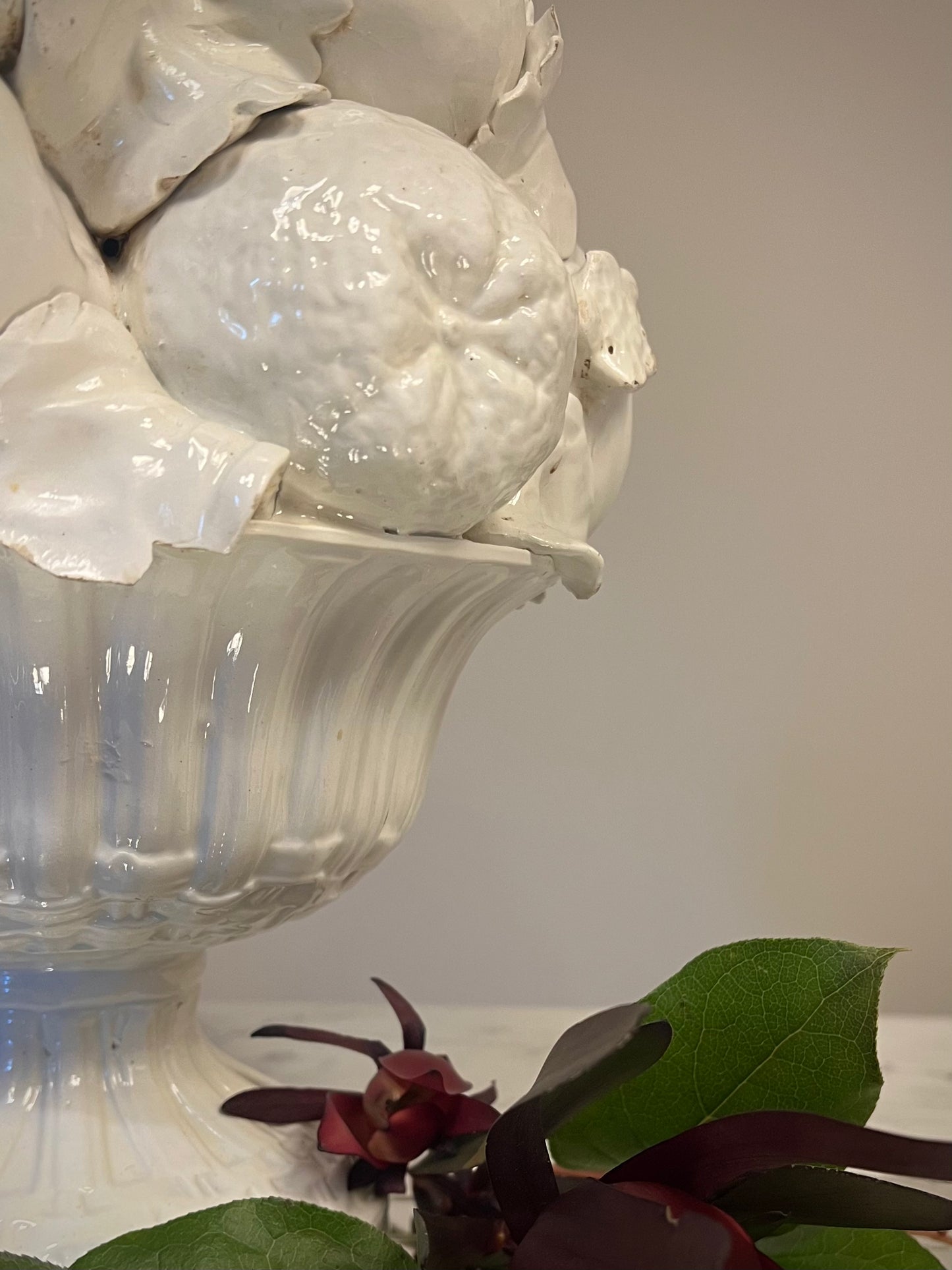 Italian Creamware Fruit Topiary