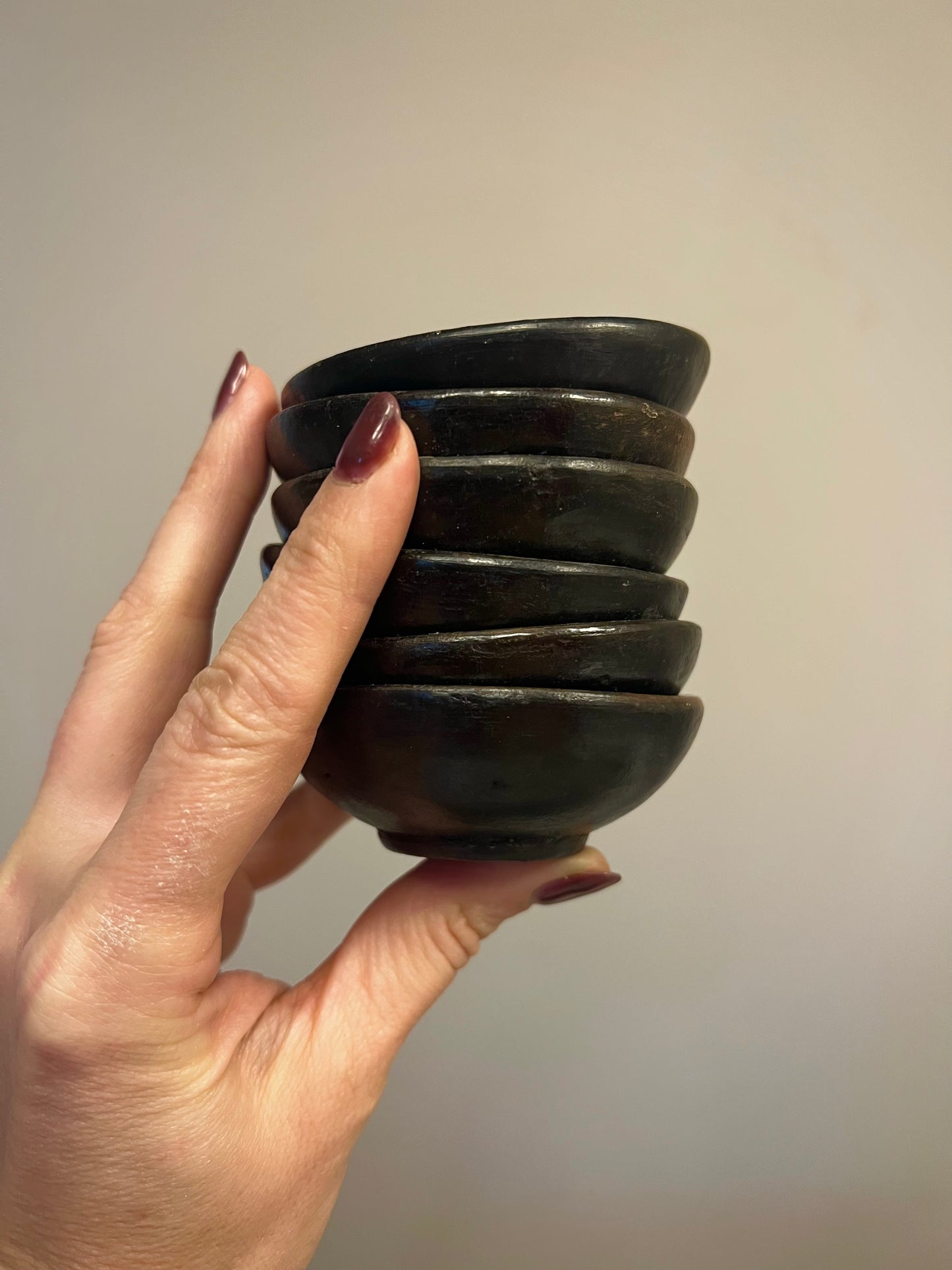 Tiny Painted Stoneware Bowl